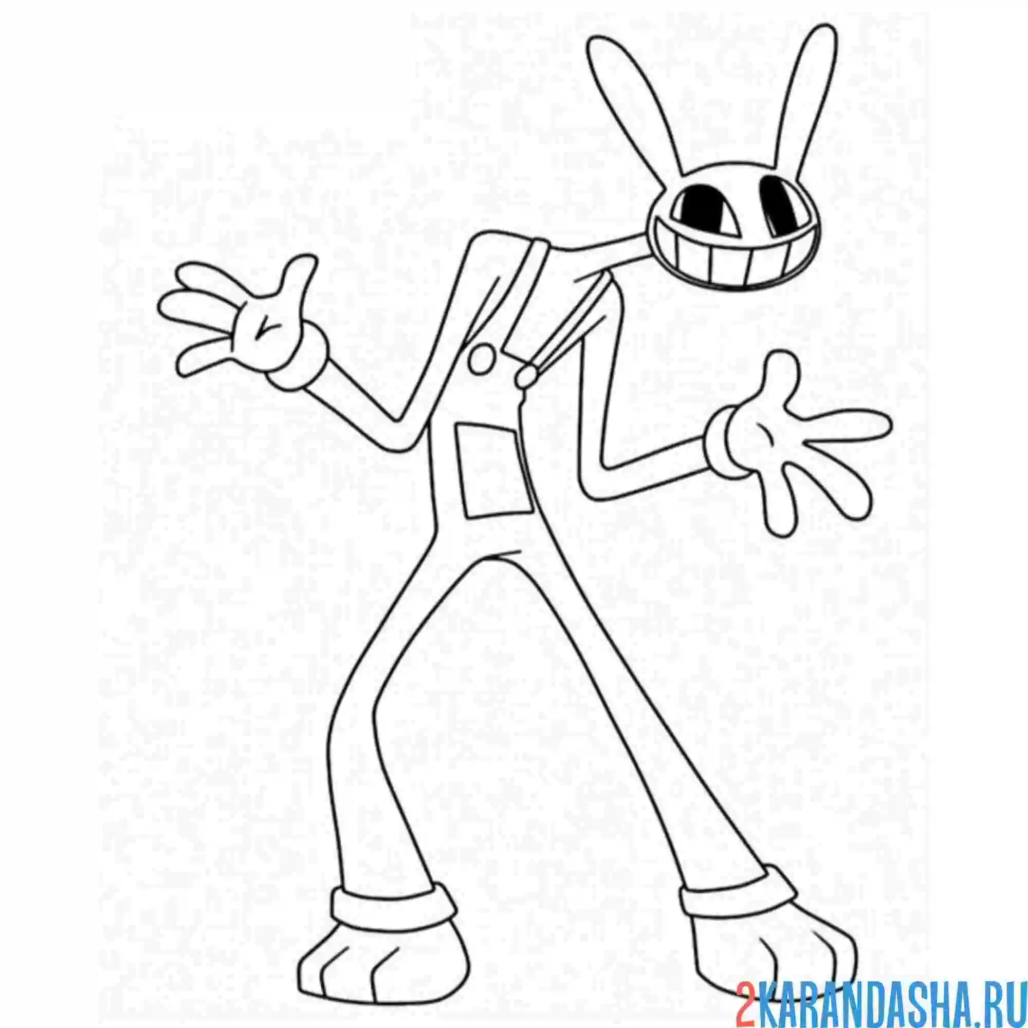 Раскраска удивительный цифровой цирк джекс