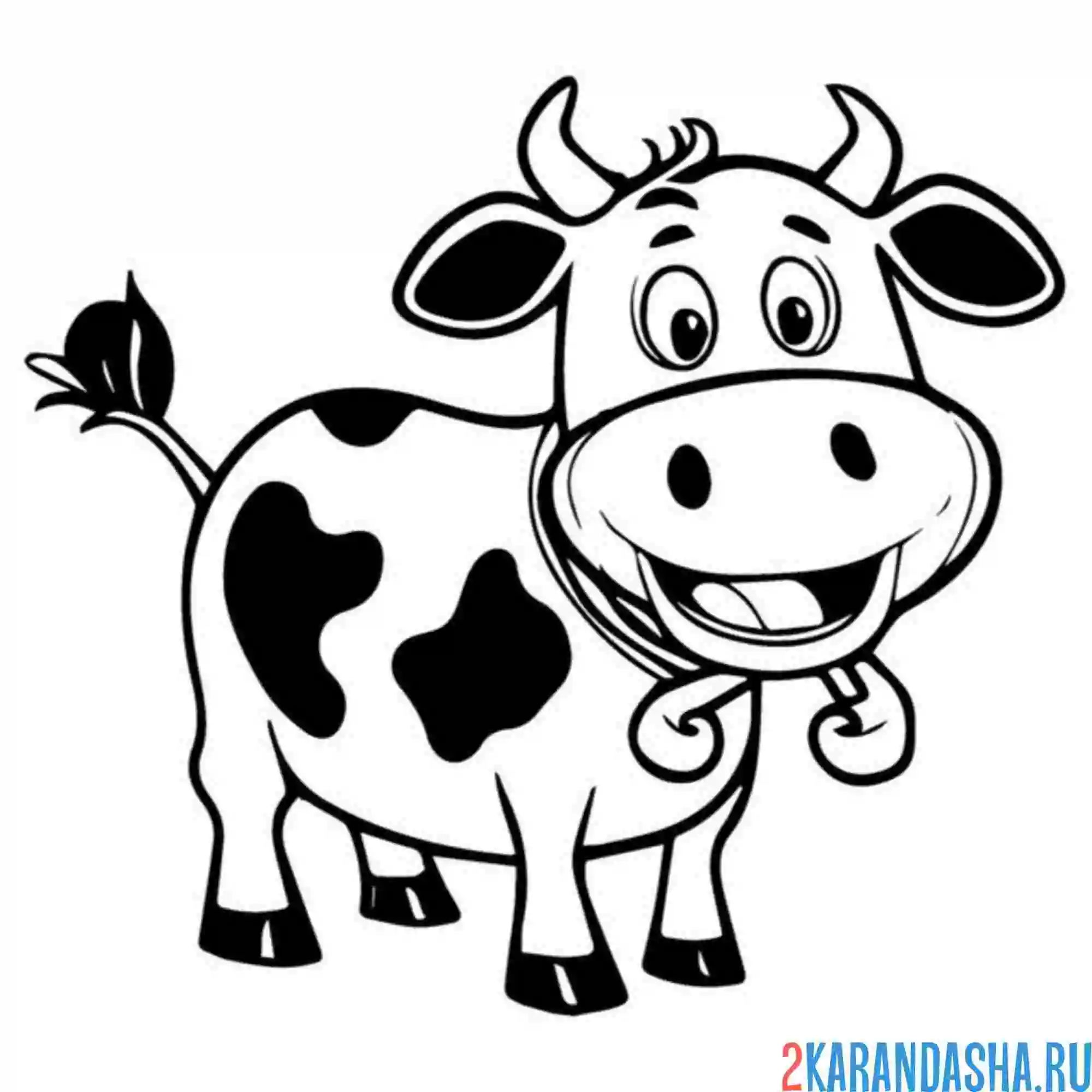 Раскраска коровка