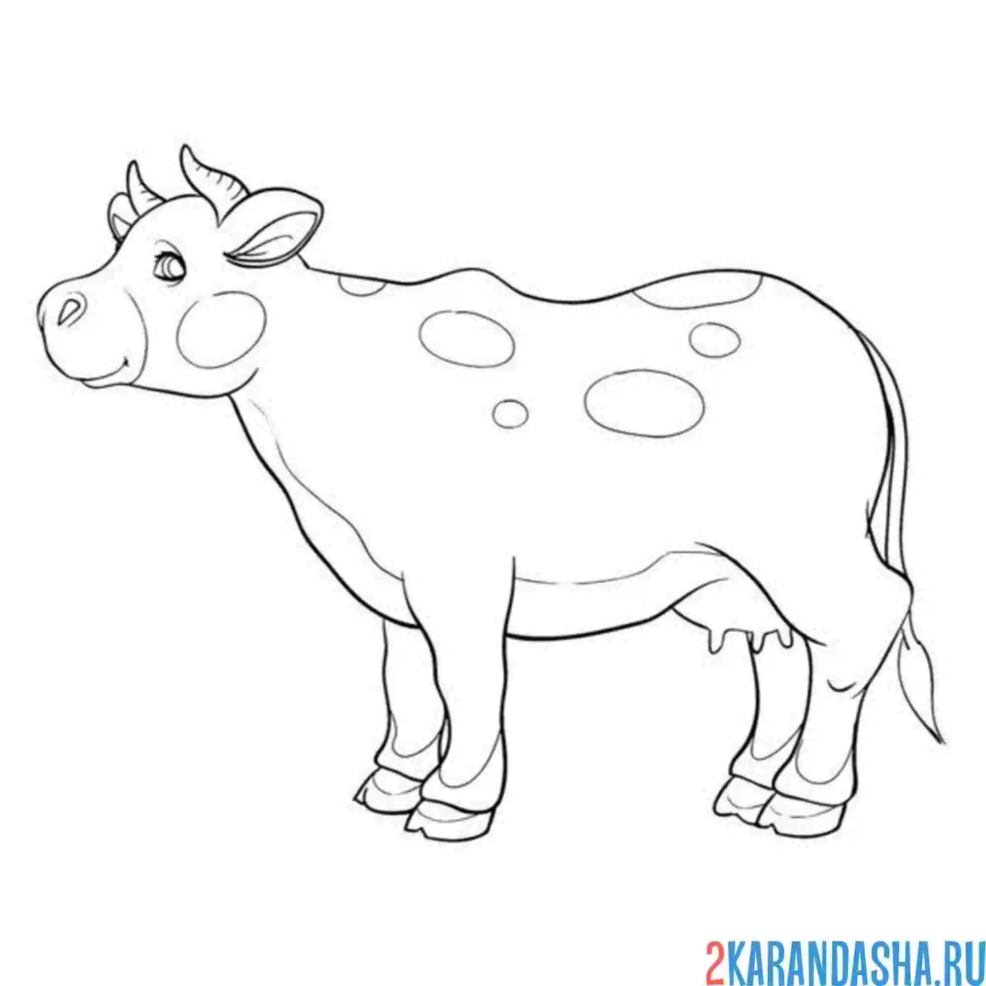 Раскраска коровка му