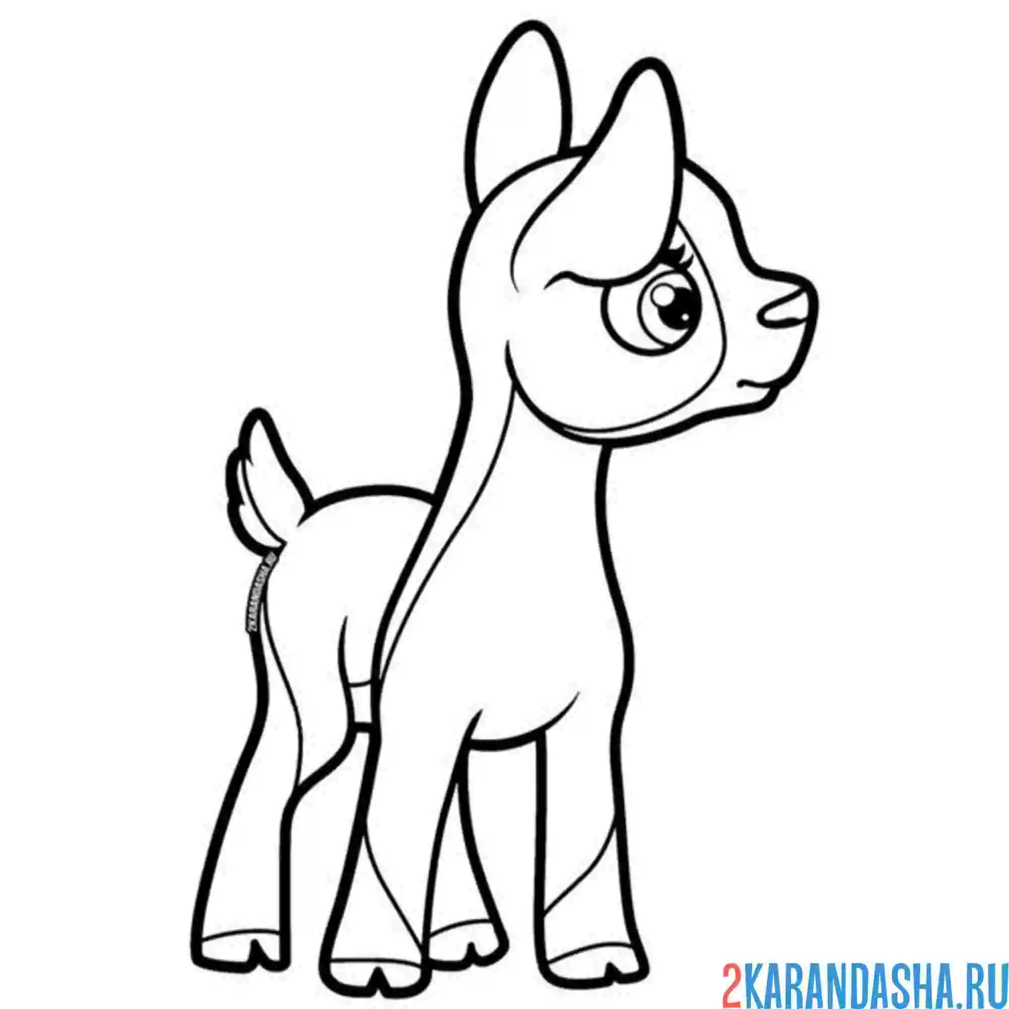 Раскраска козленок