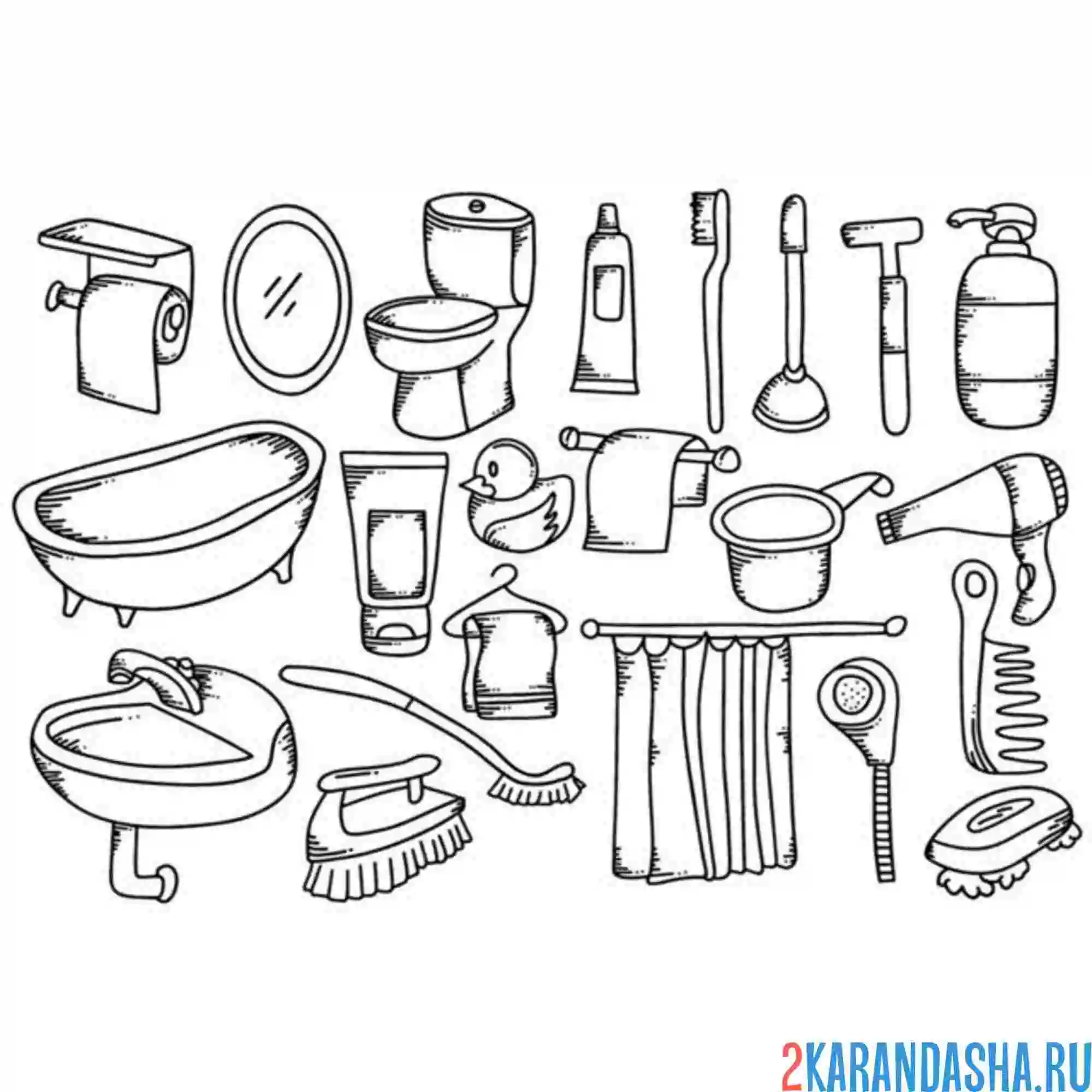 Раскраска мебель ванной комнаты