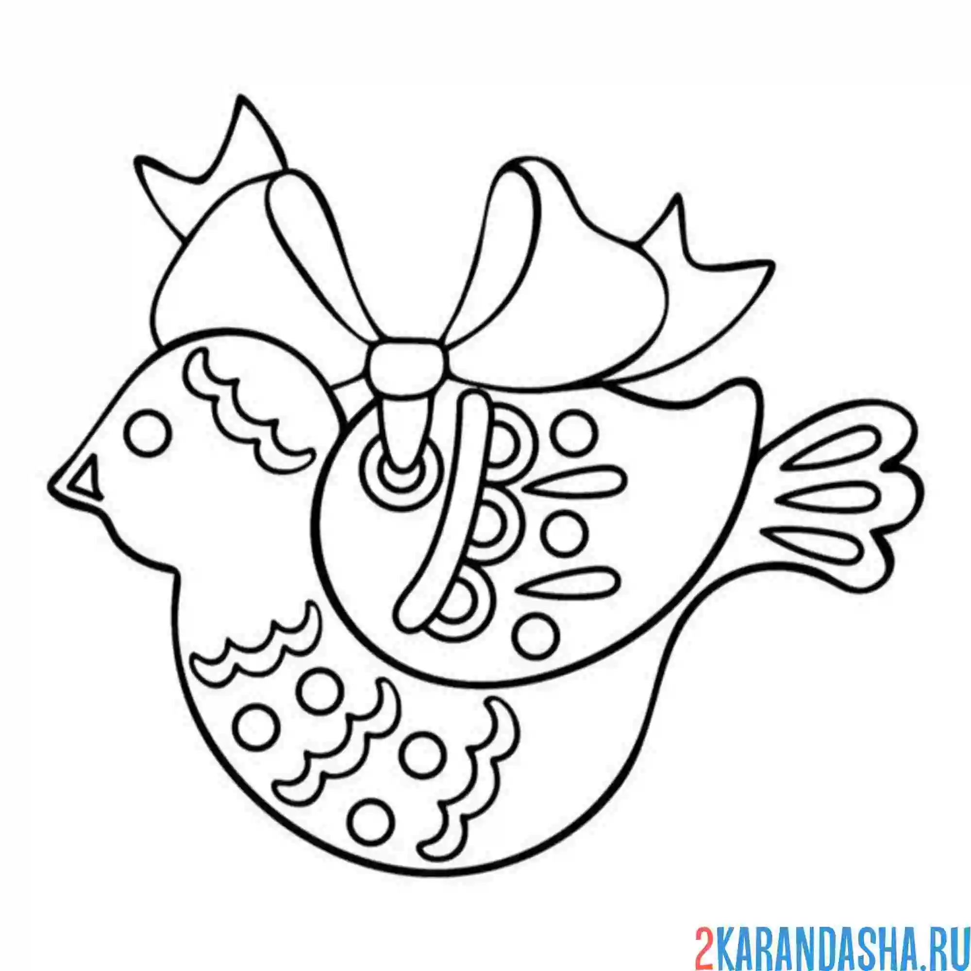 Раскраска пряник голубка