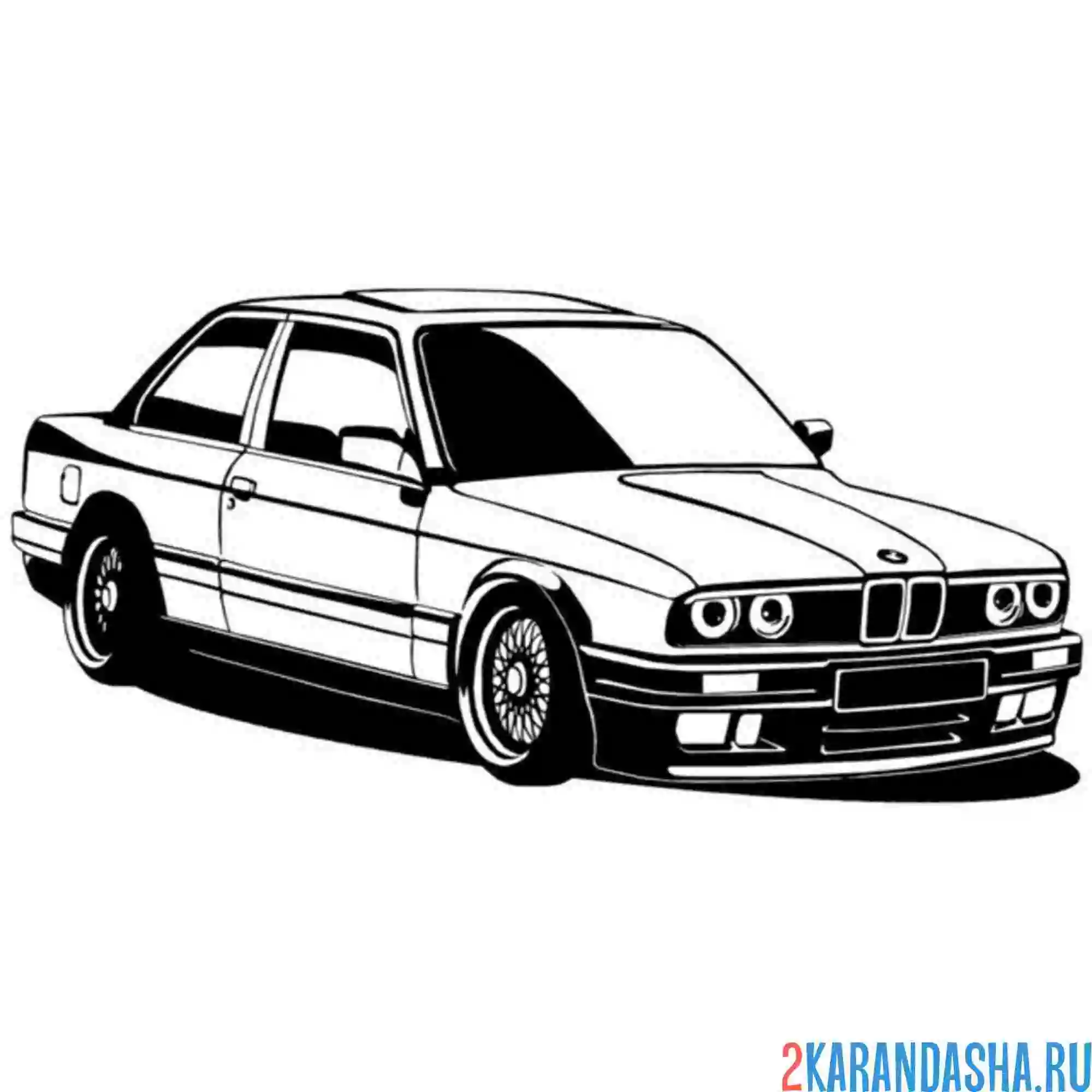 Раскраска бмв м3
