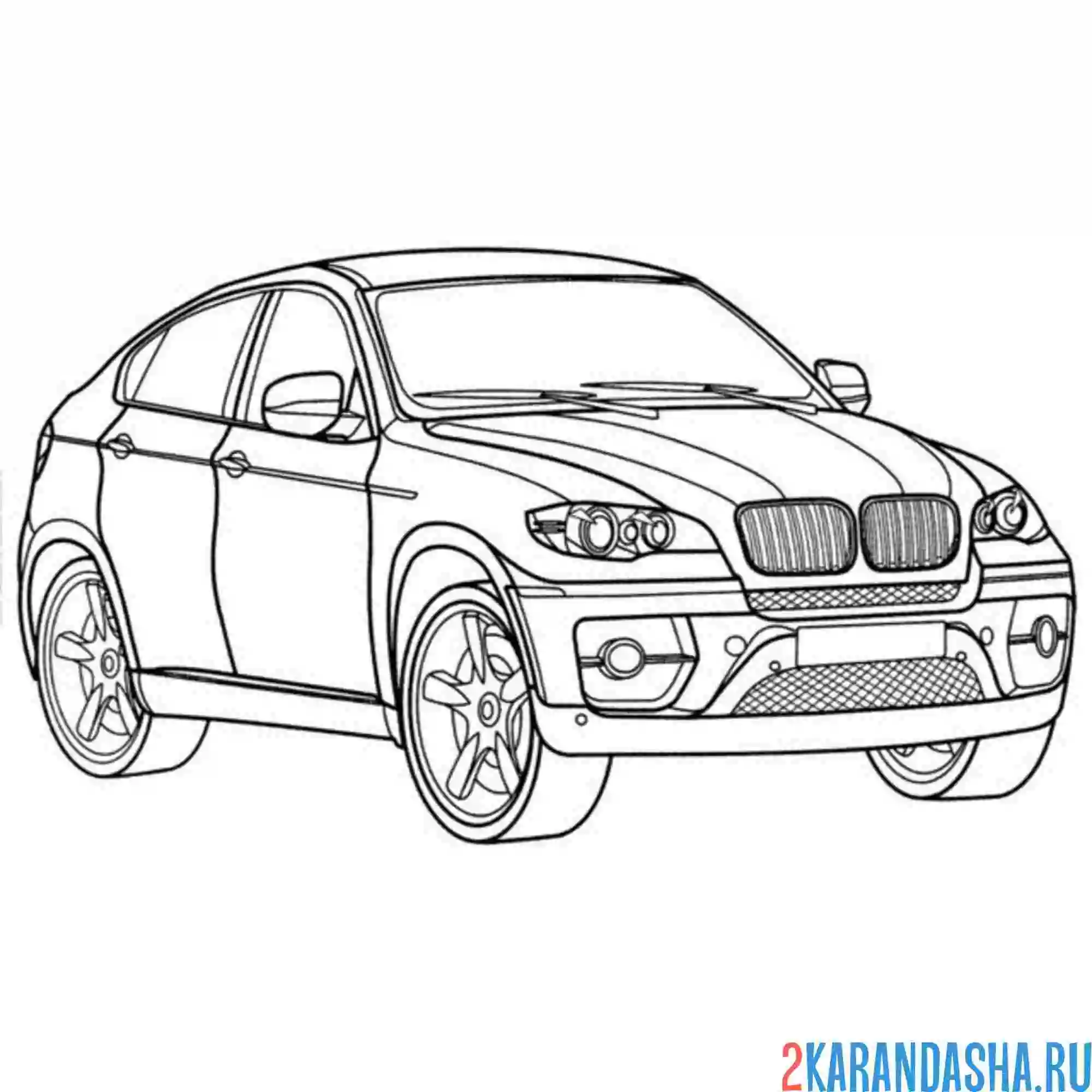Раскраска бмв х6