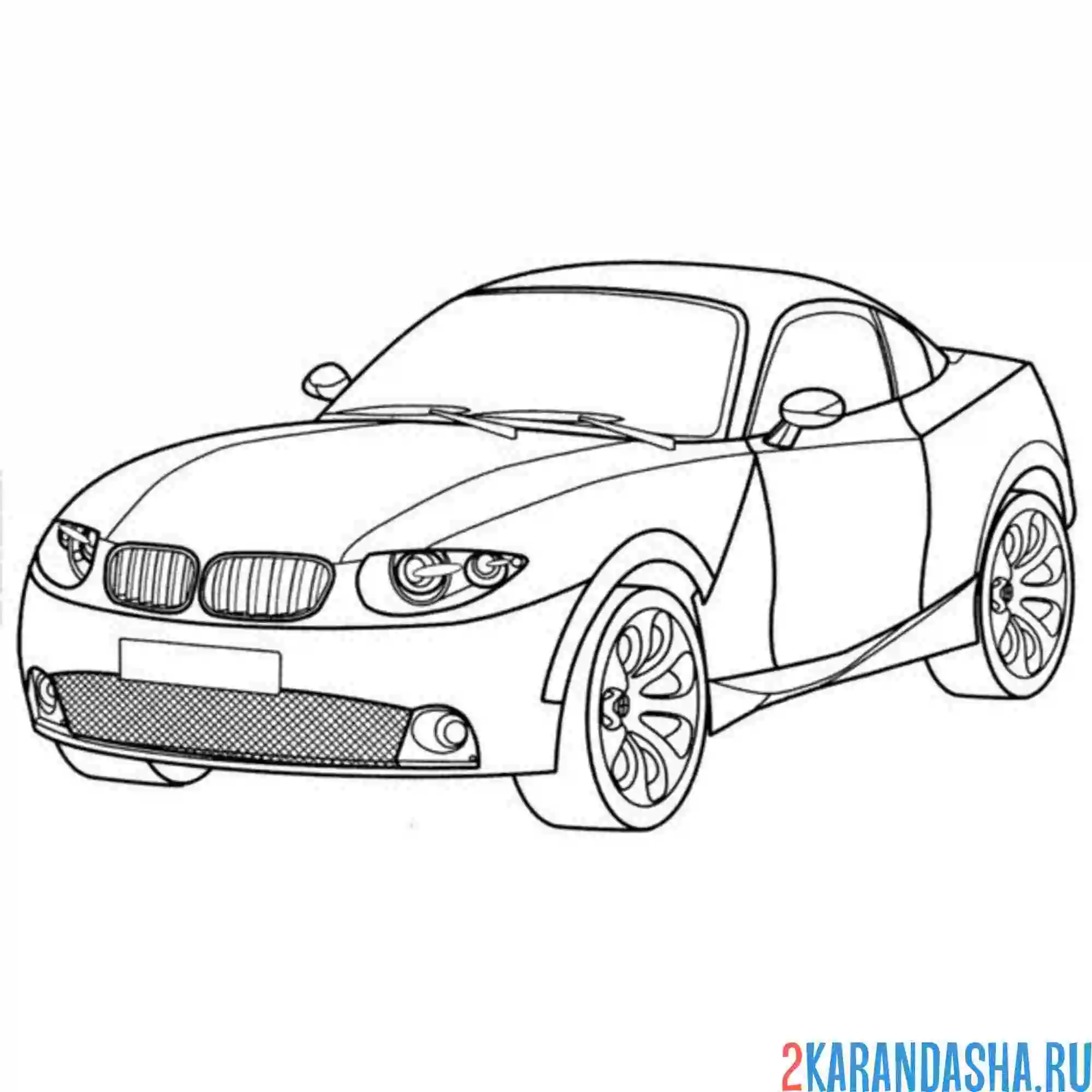 Раскраска бмв x coupe