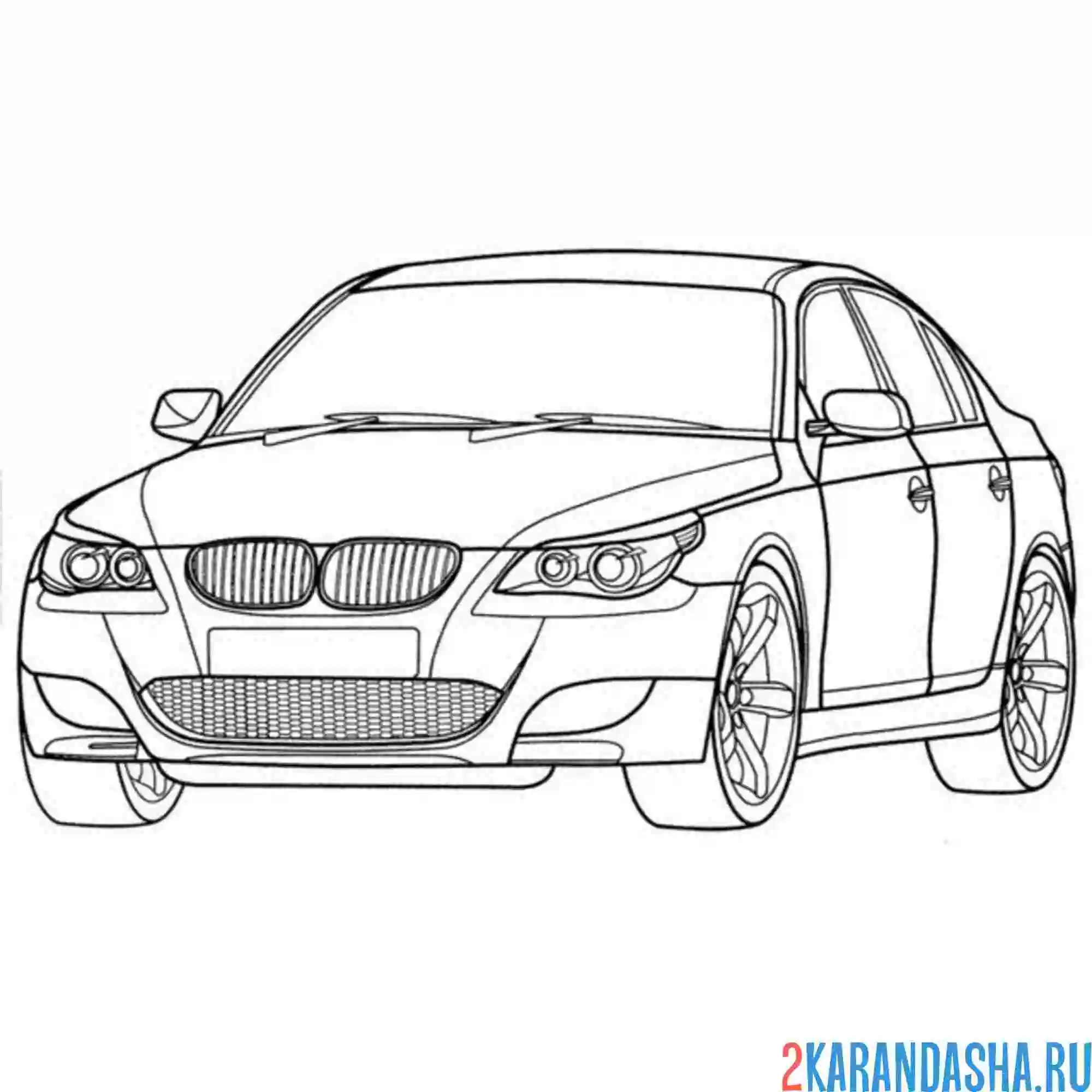 Раскраска бмв м5 е60