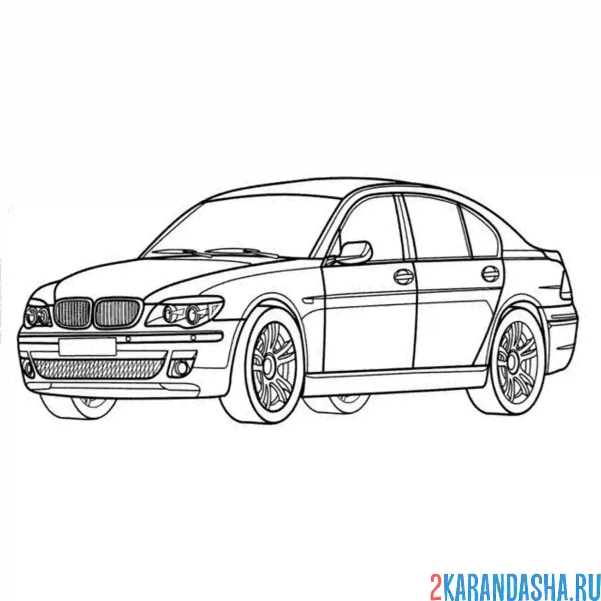 Раскраска bmw 760 li