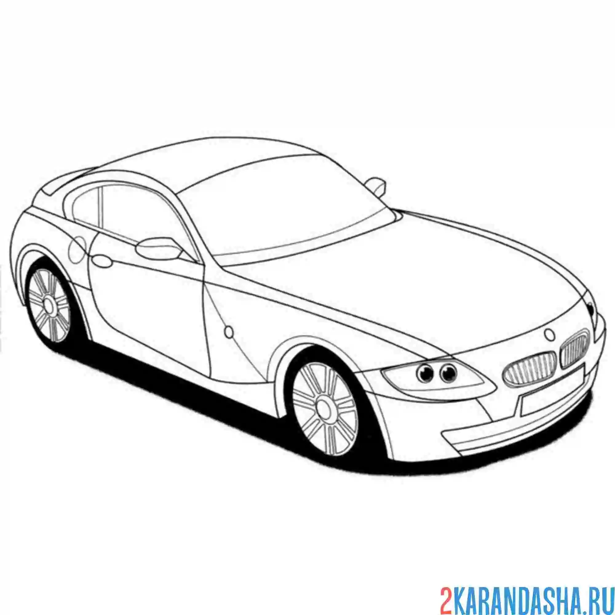 Раскраска bmw z4 m