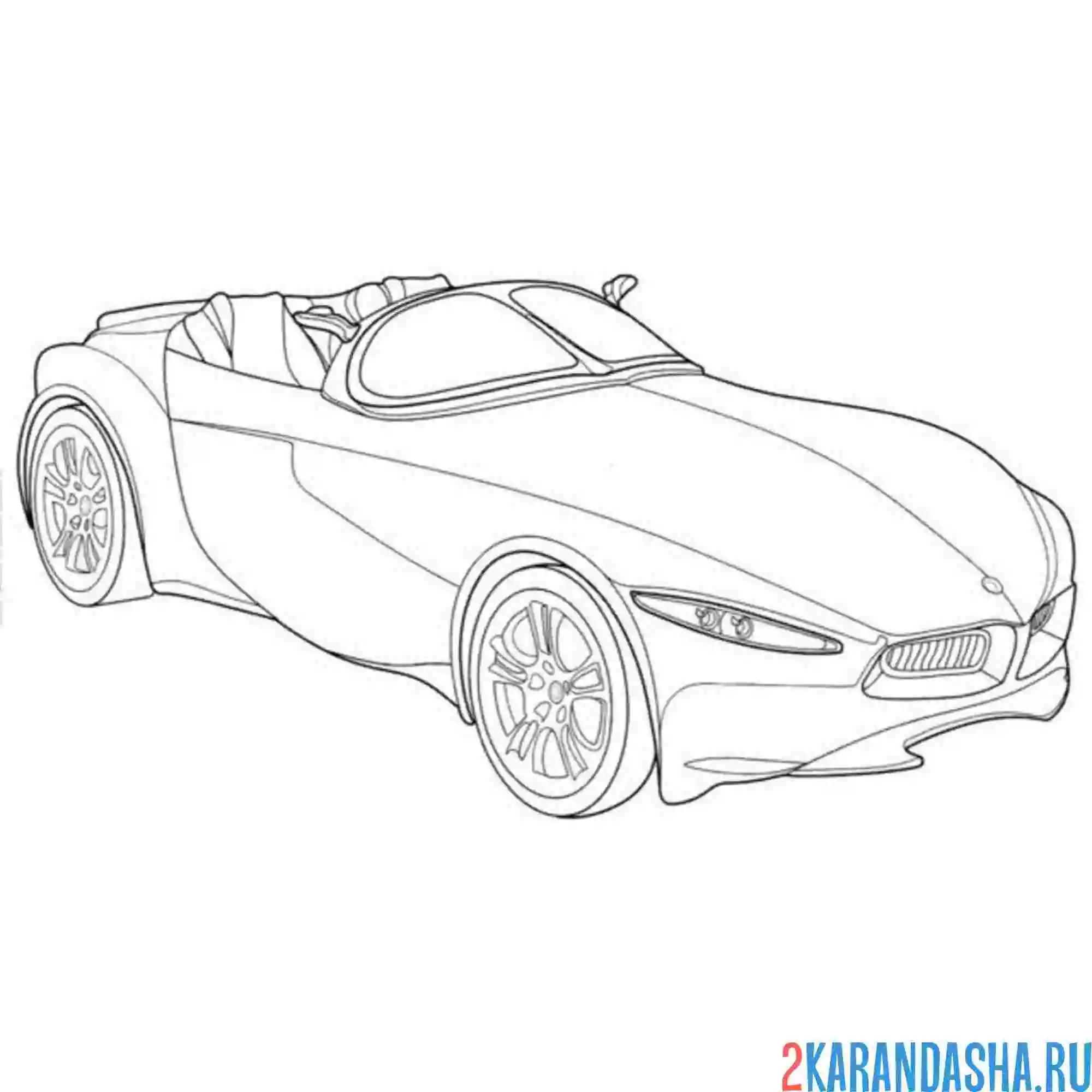 Раскраска bmw gina