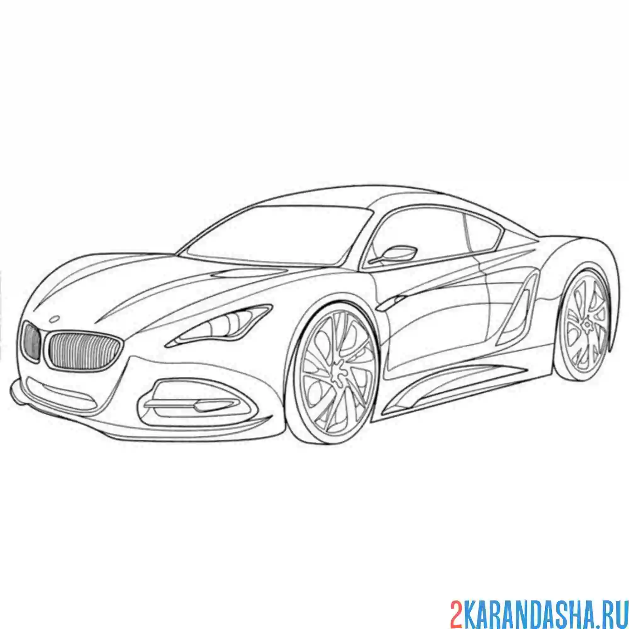 Раскраска bmw csx