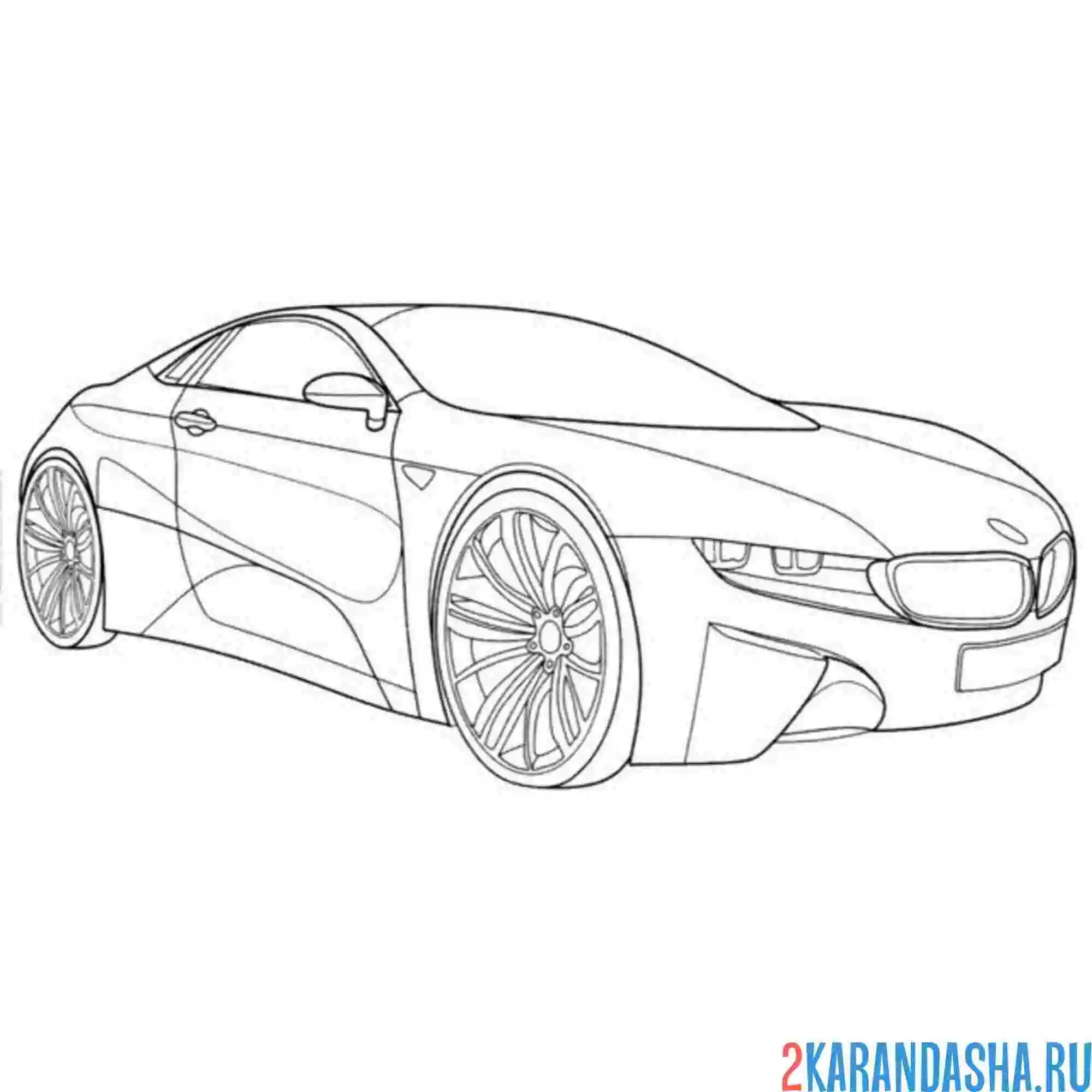 Раскраска bmw m1 supercar