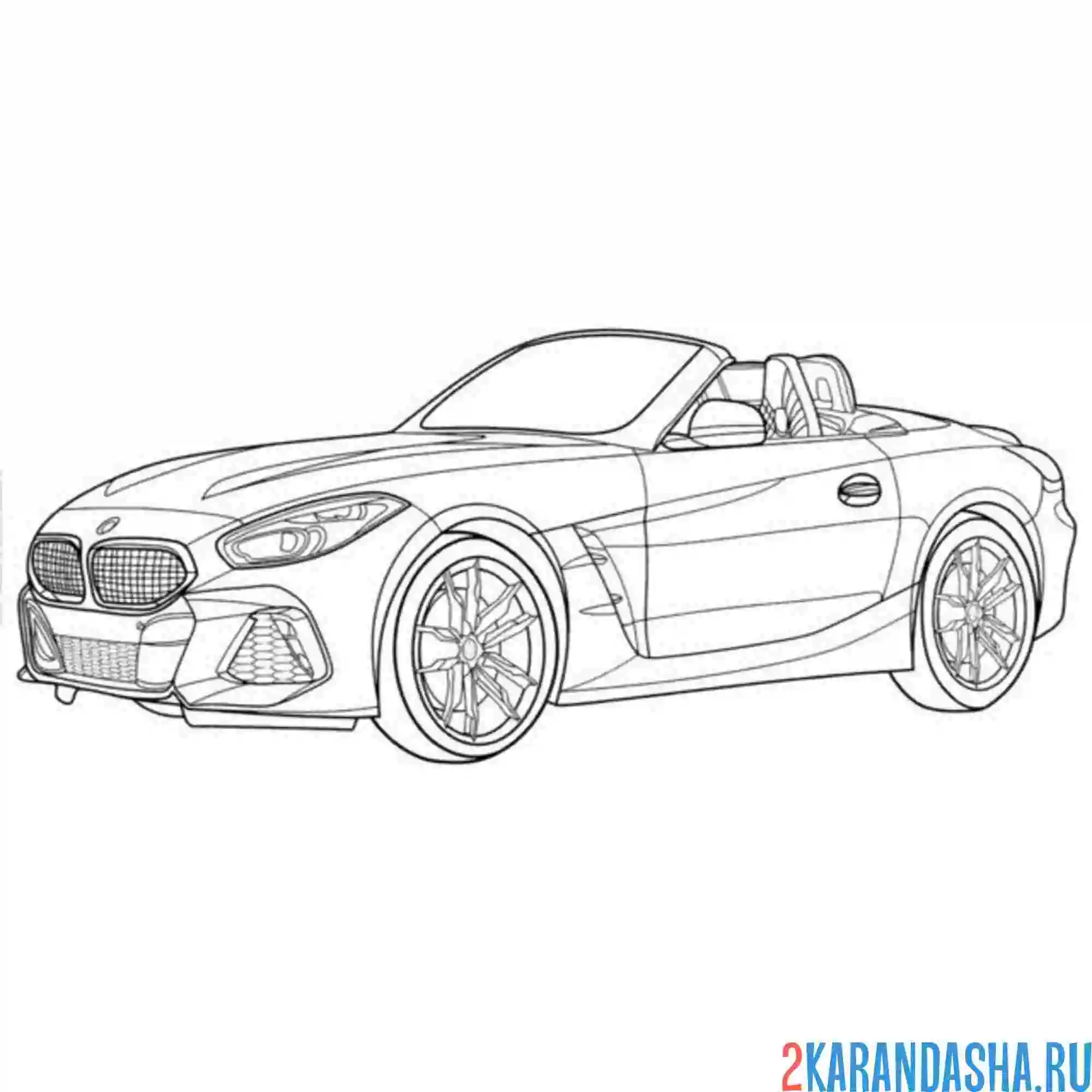 Раскраска bmw z4