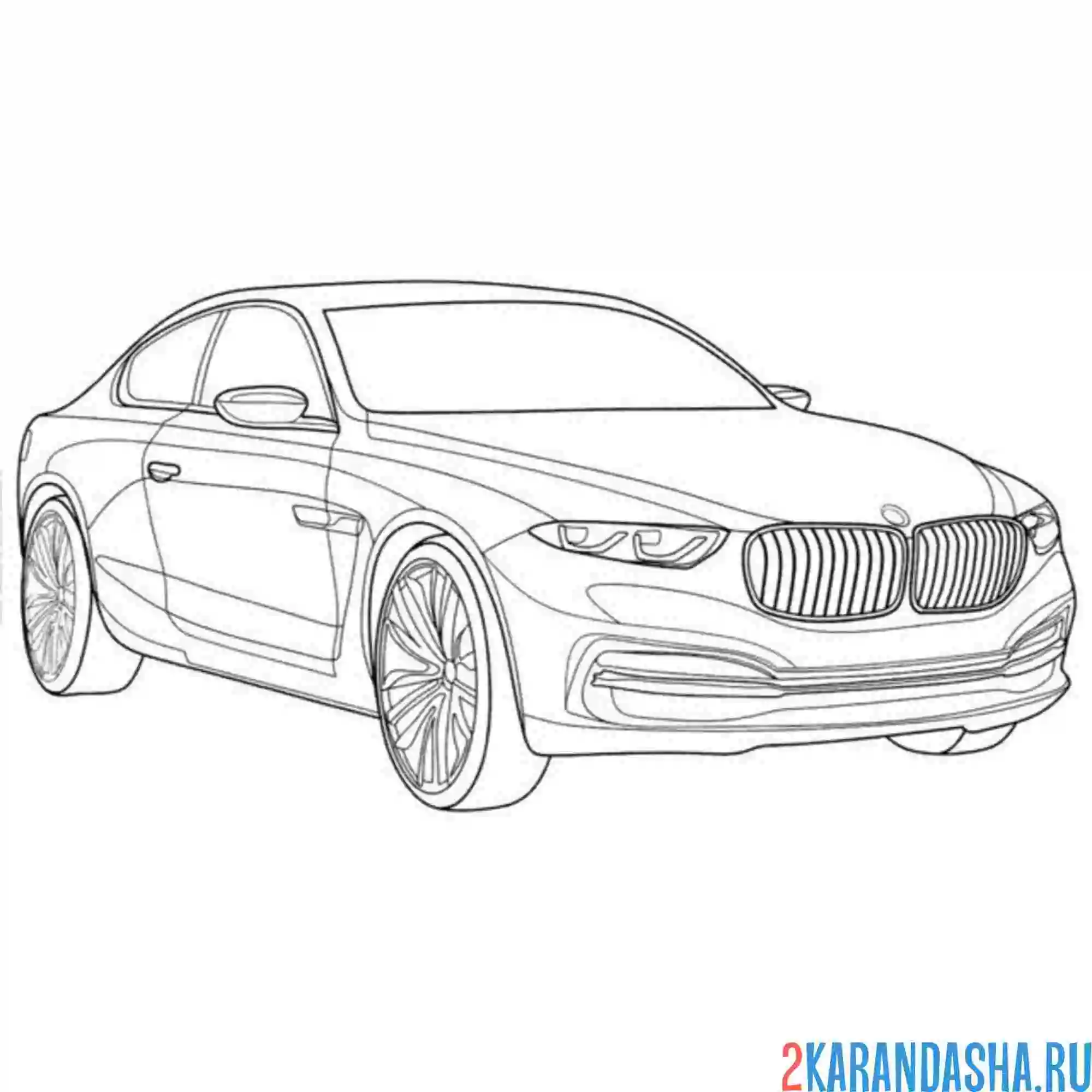 Раскраска бмв купе спорт
