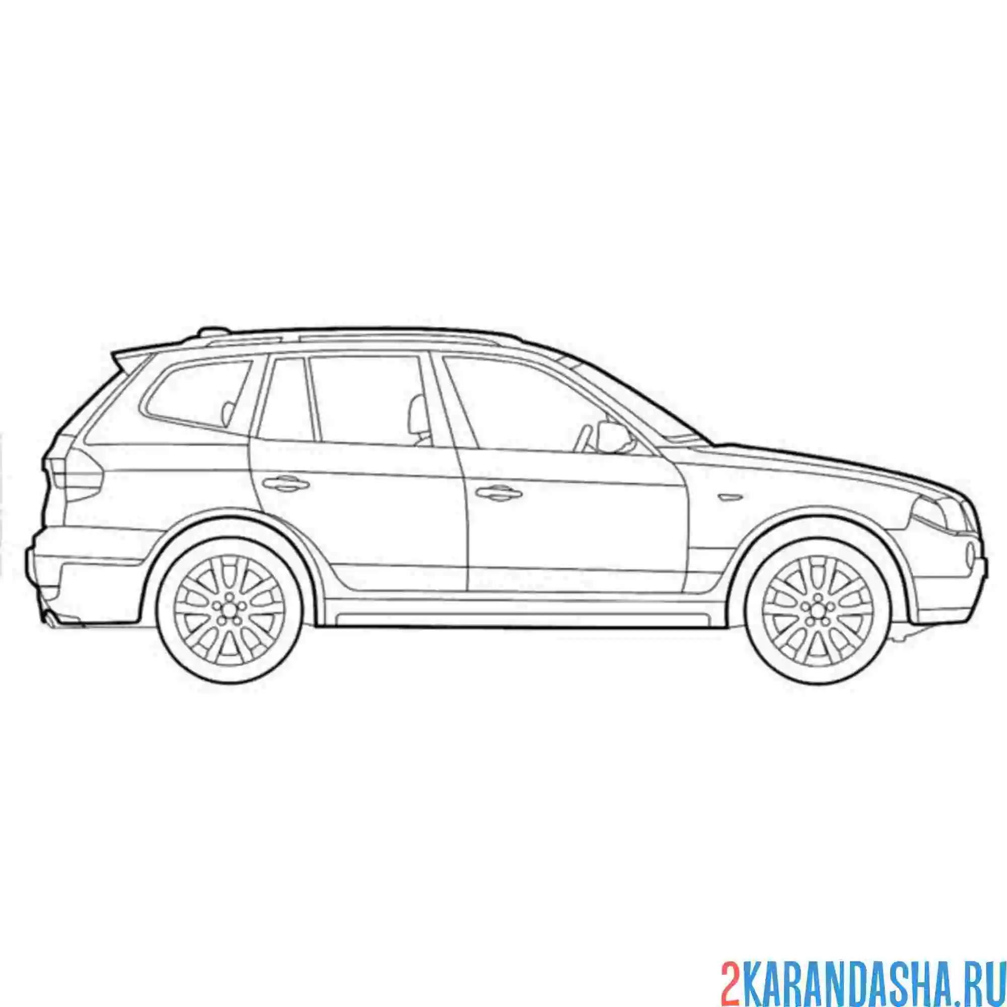 Раскраска бмв универсал