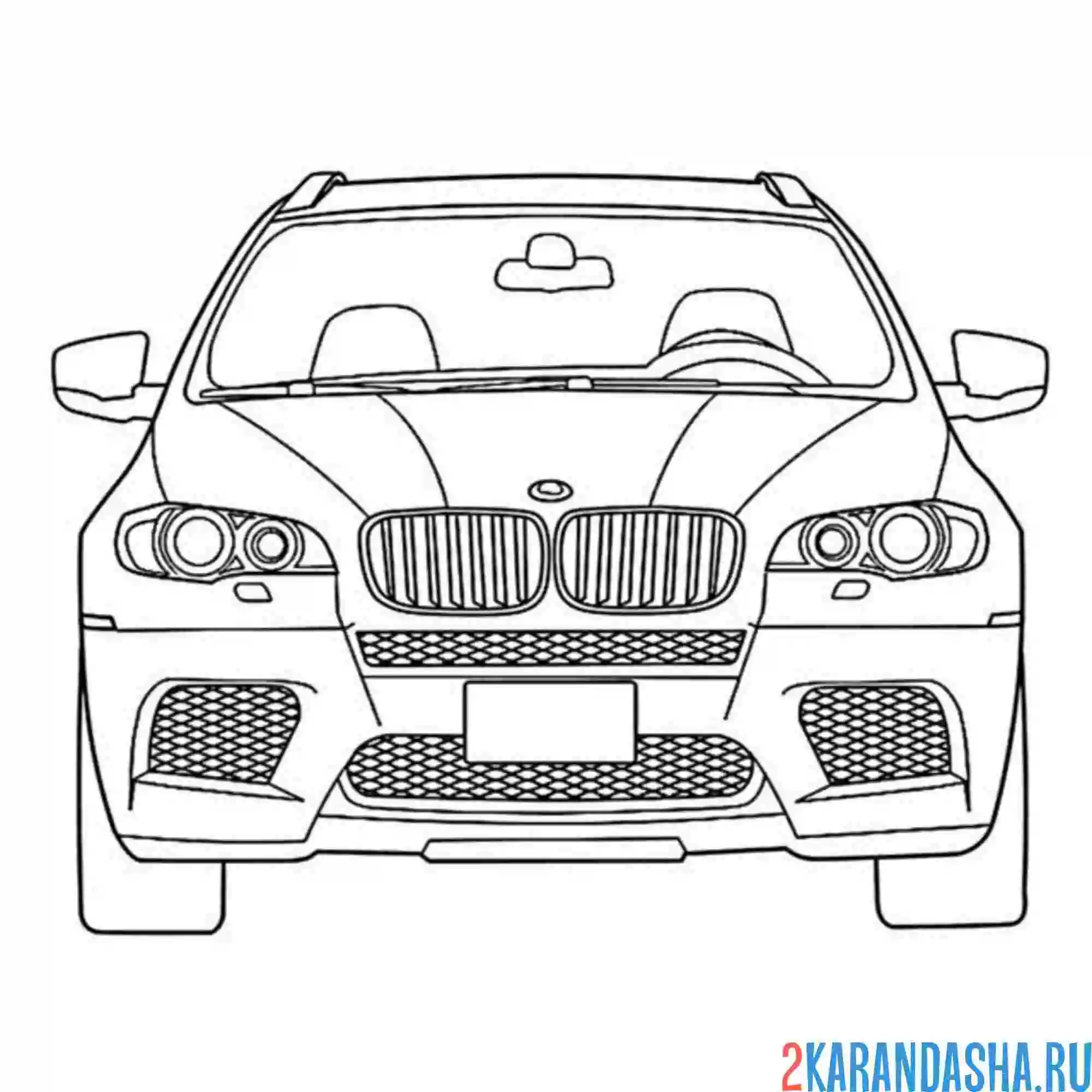 Раскраска спорт бмв х6