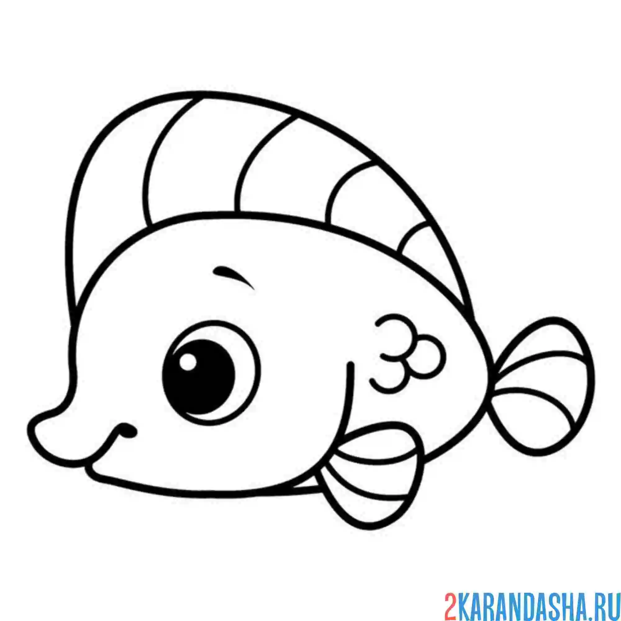 Раскраска рыба морская