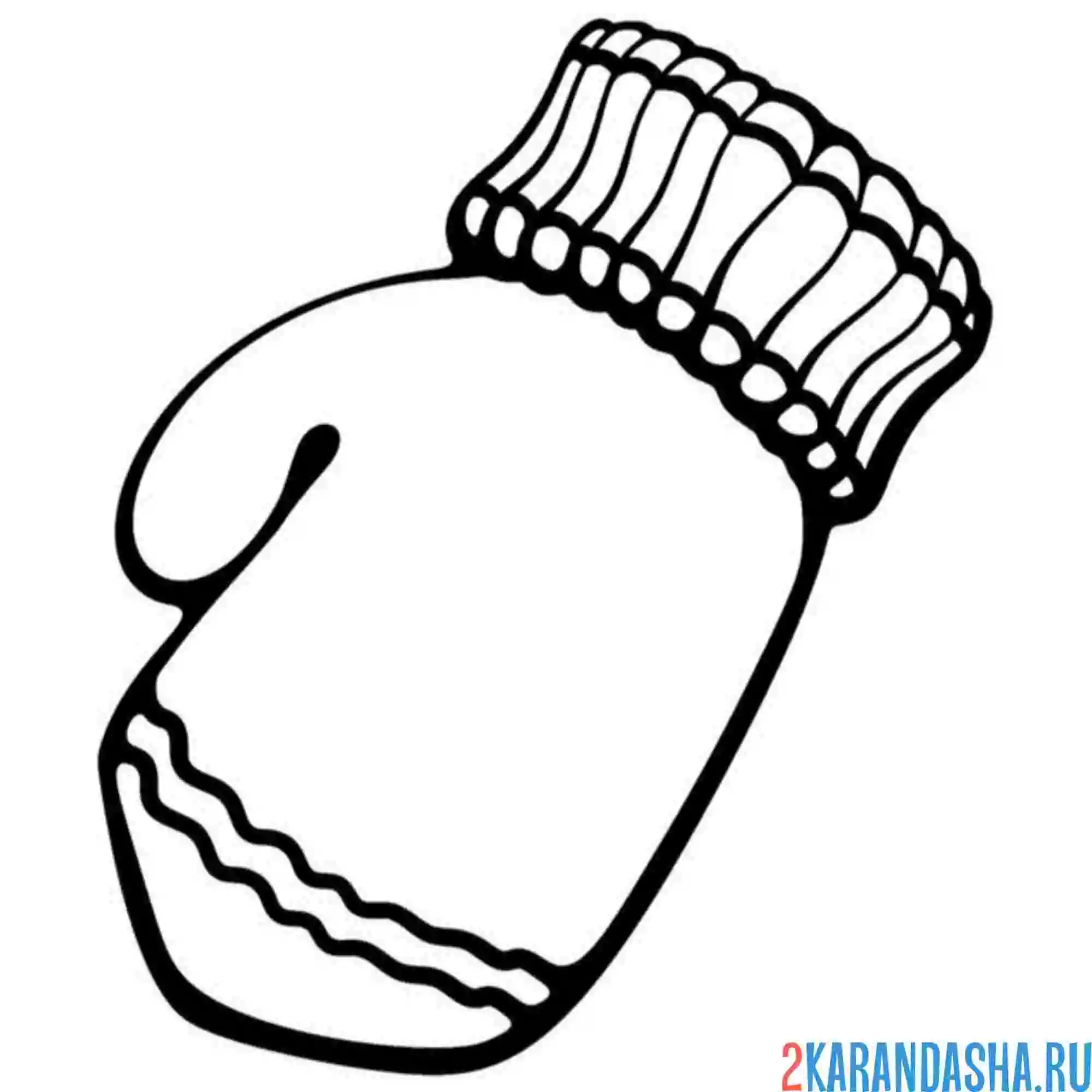 Раскраска одна варежка