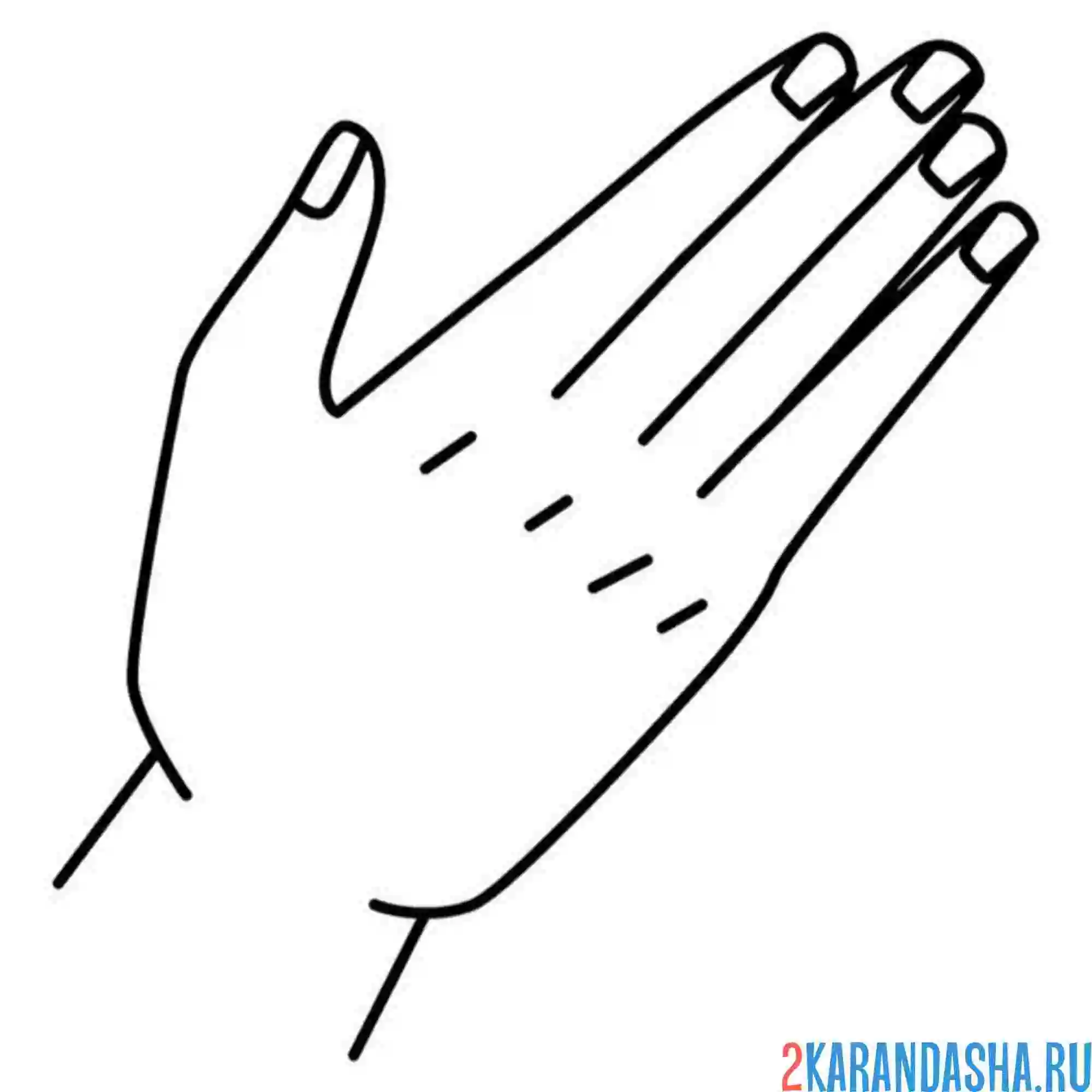 Раскраска правая ручка