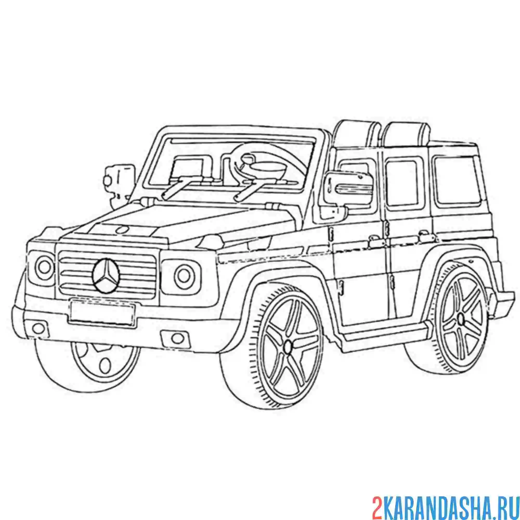 Раскраска гелик кабриолет