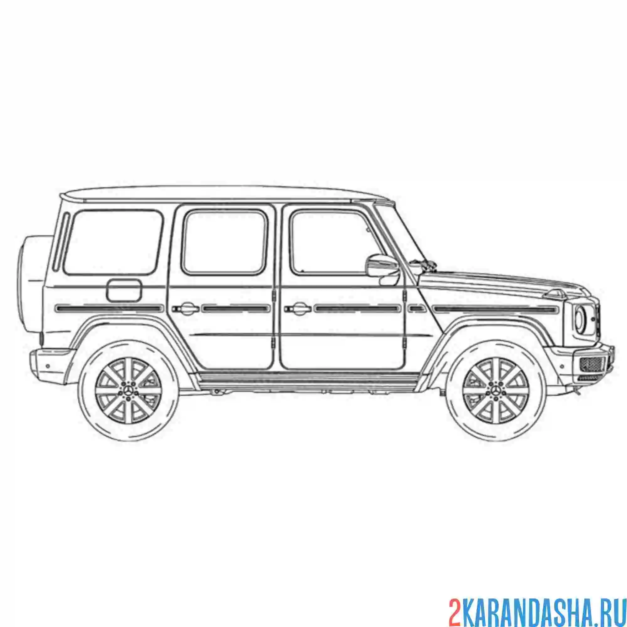 Раскраска вид сбоку гелик