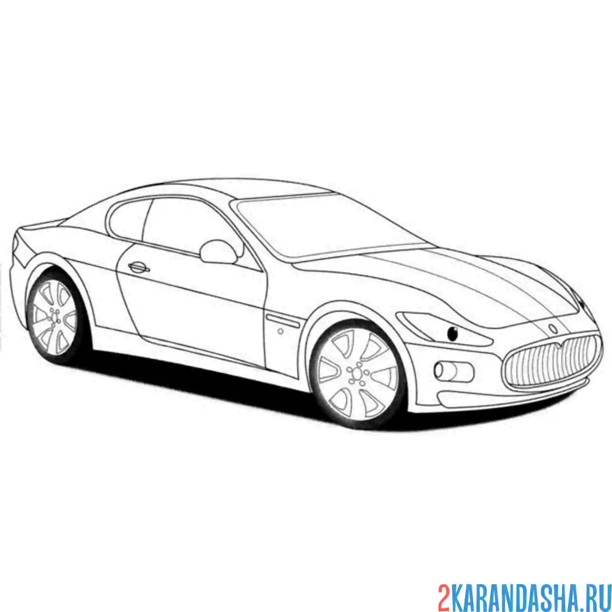 Раскраска гоночная машина мазератти