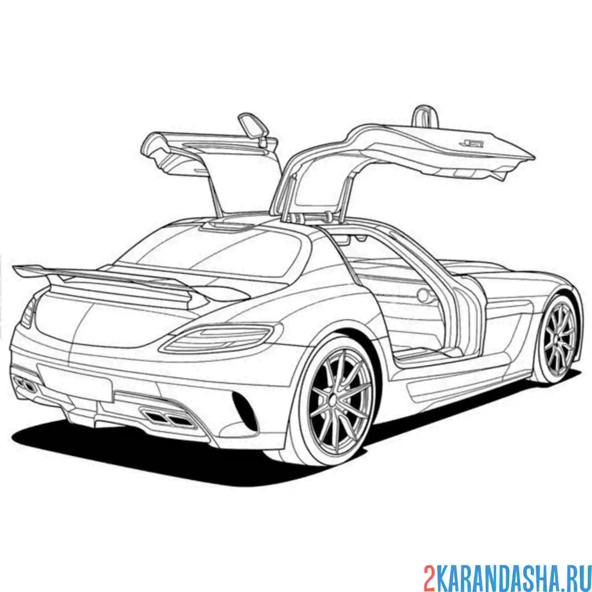 Раскраска гоночная машина скорость