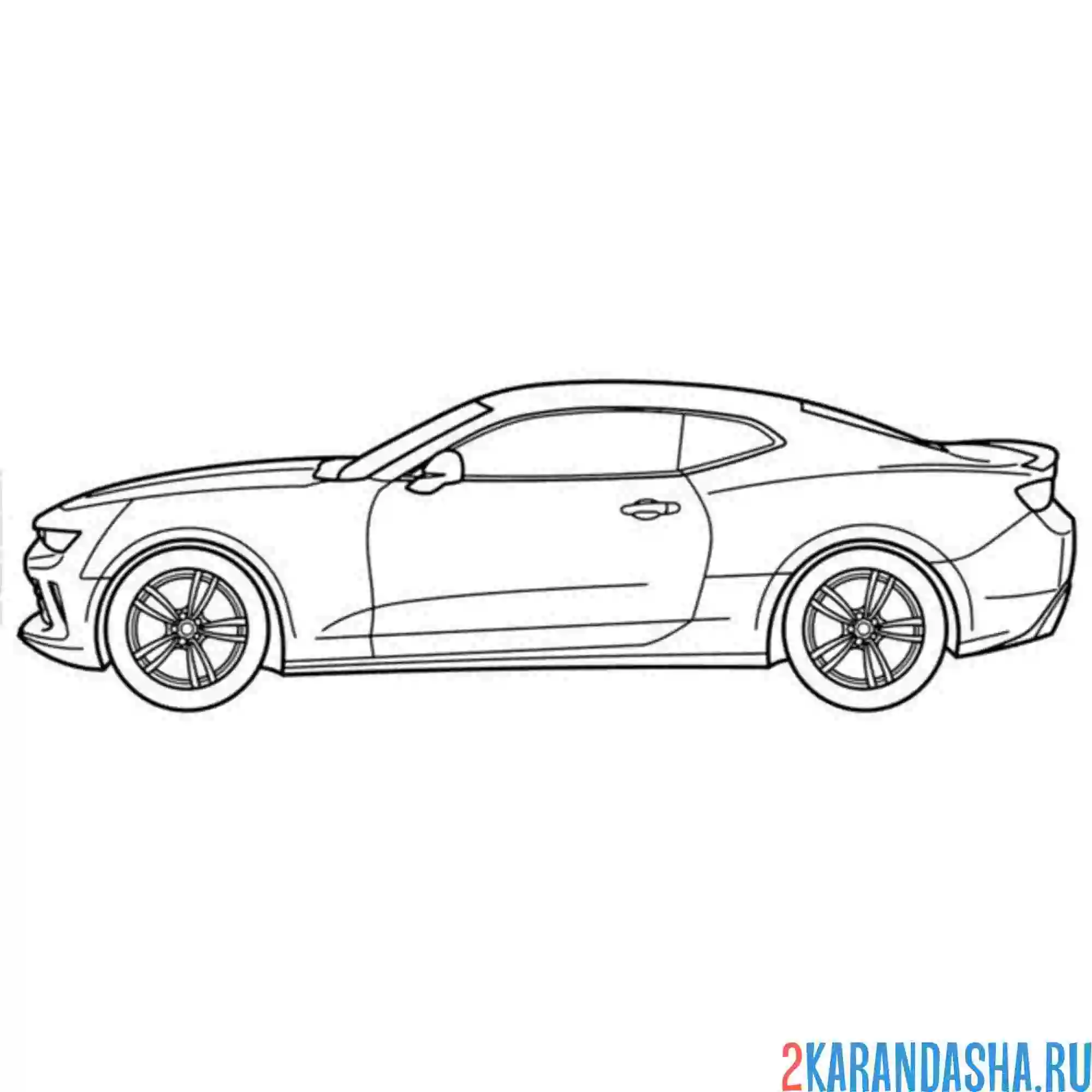 Раскраска форд мустанг гоночная машина