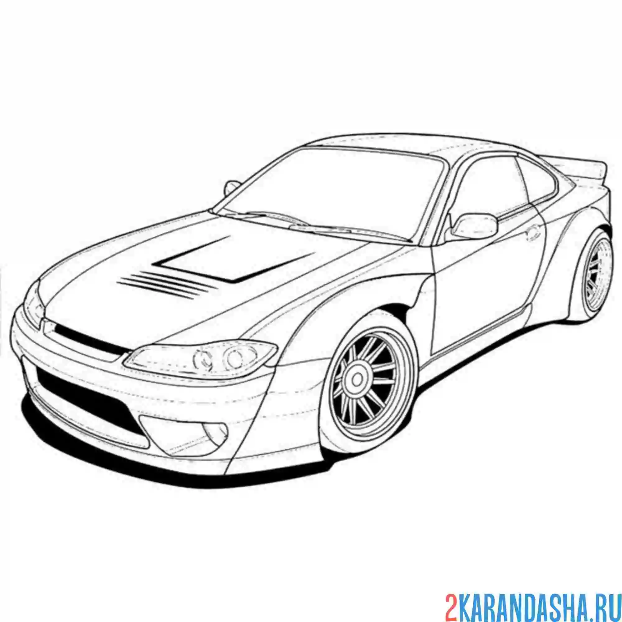 Раскраска купе гоночная машина