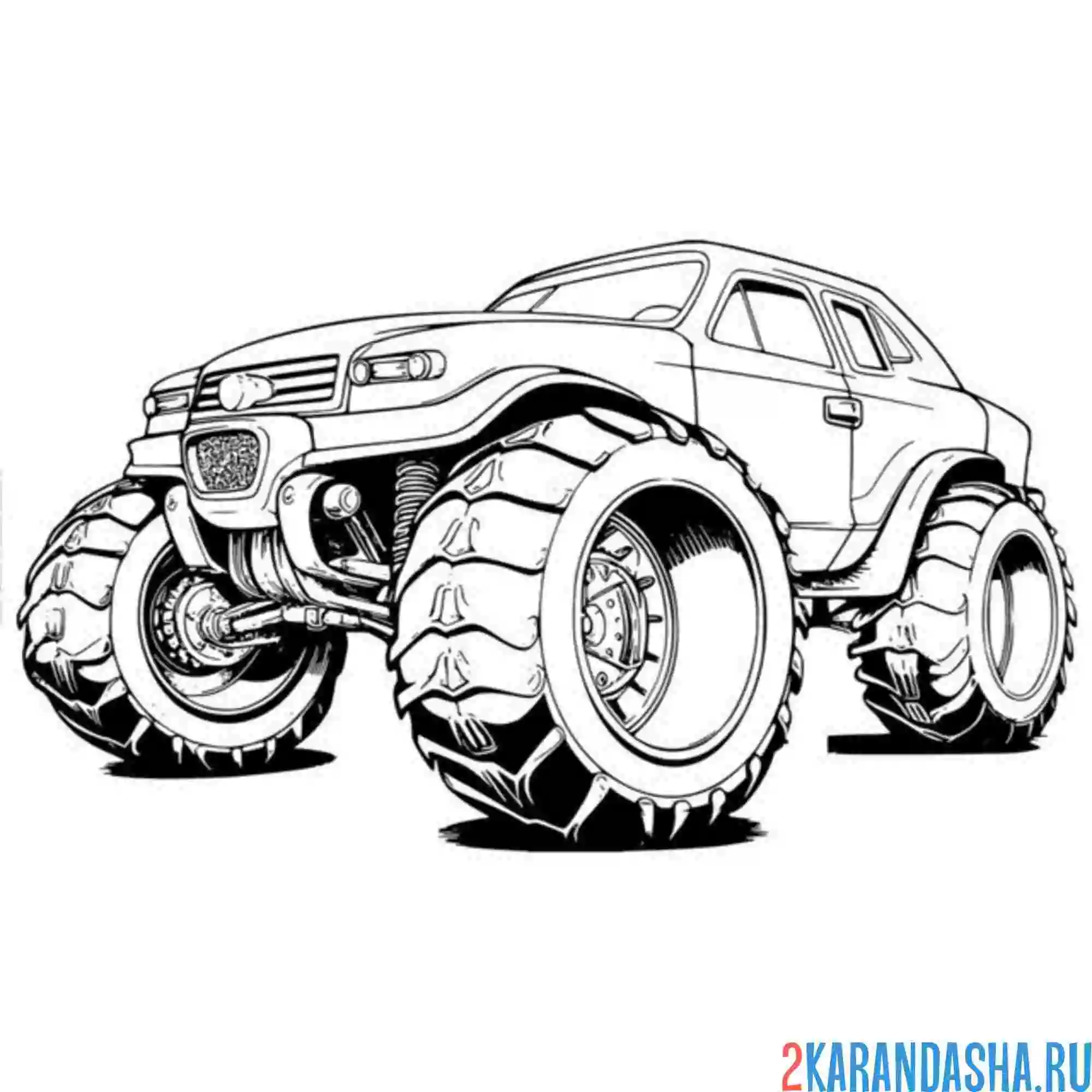 Раскраска монстр-трак