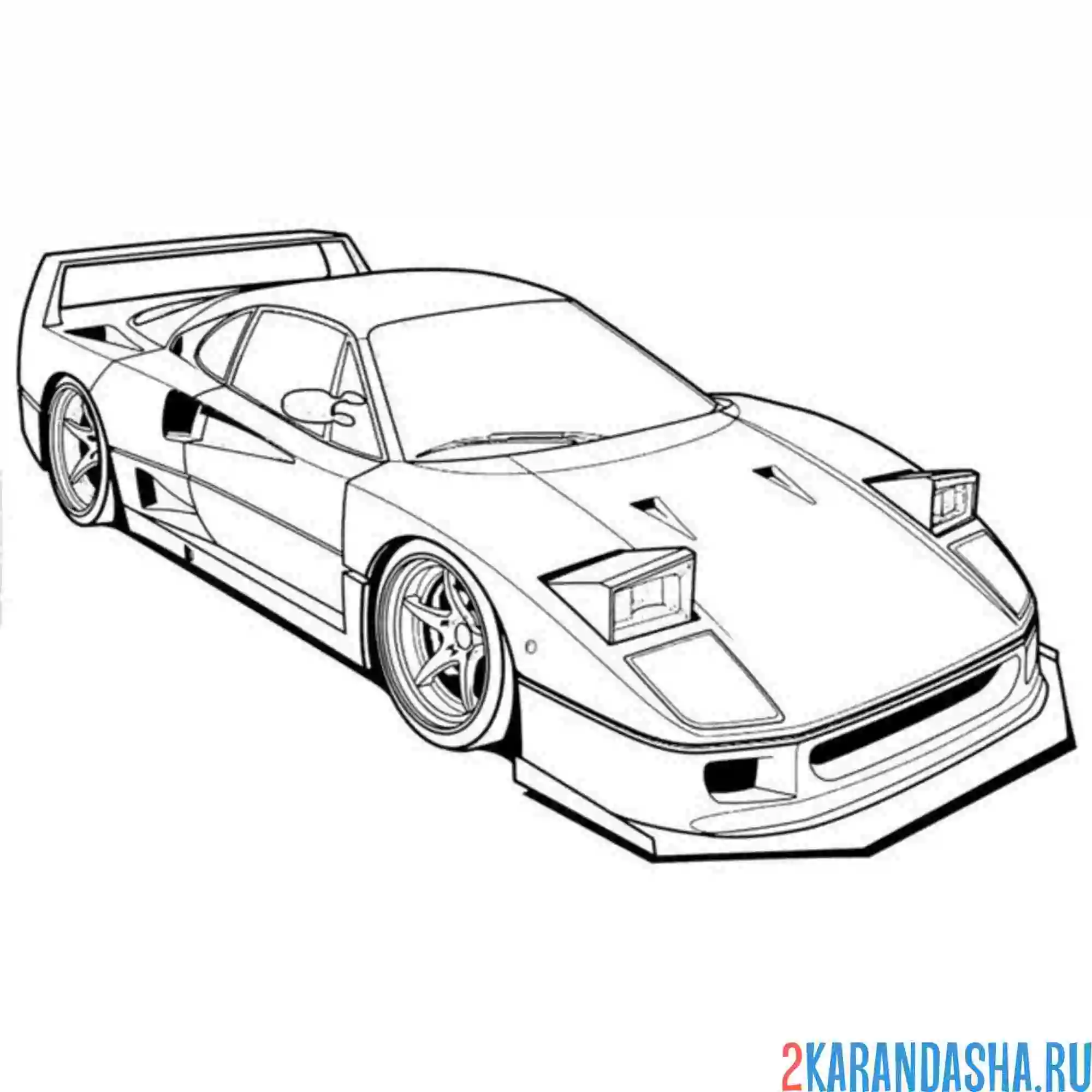 Раскраска гоночная машина тойота