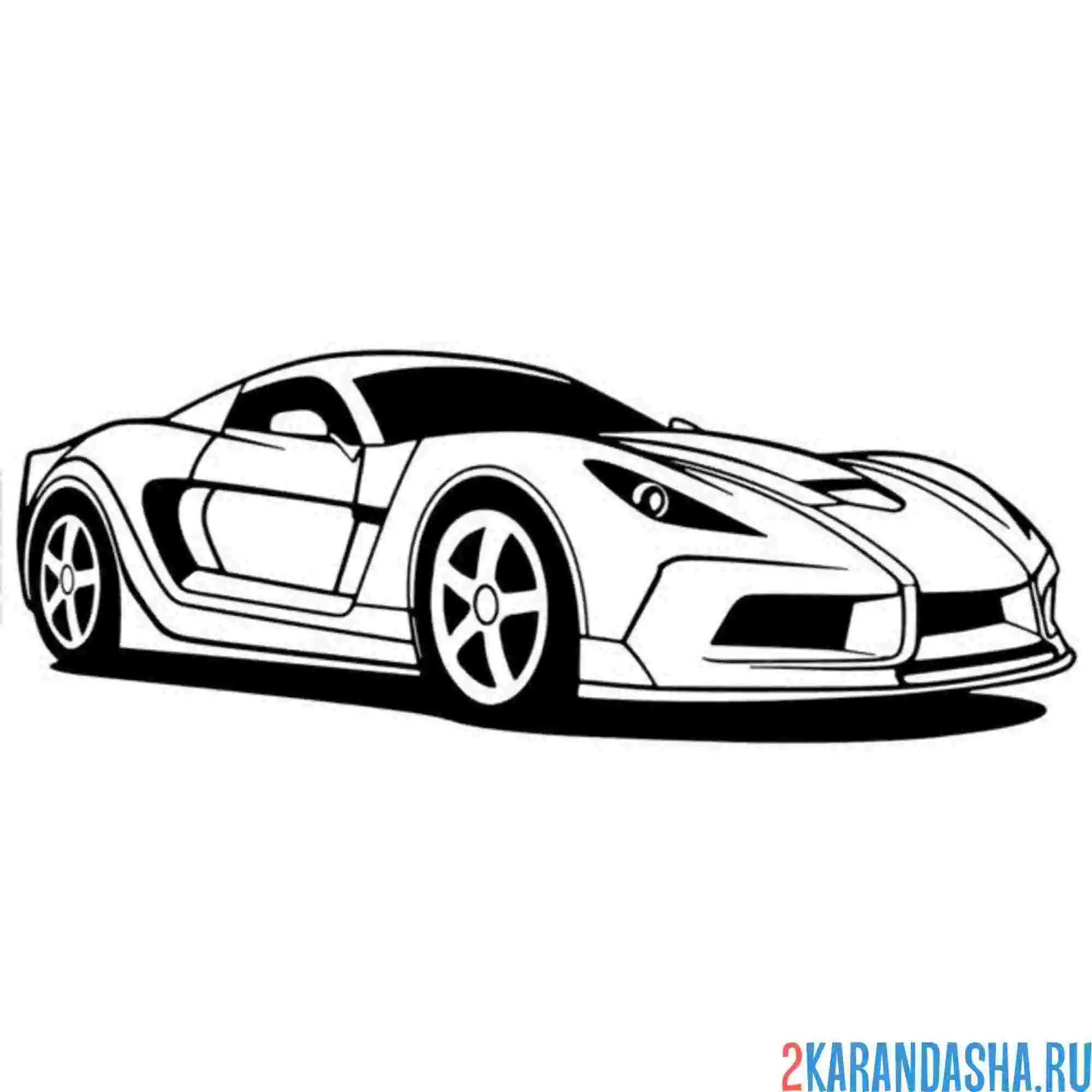 Раскраска арт гоночная машина