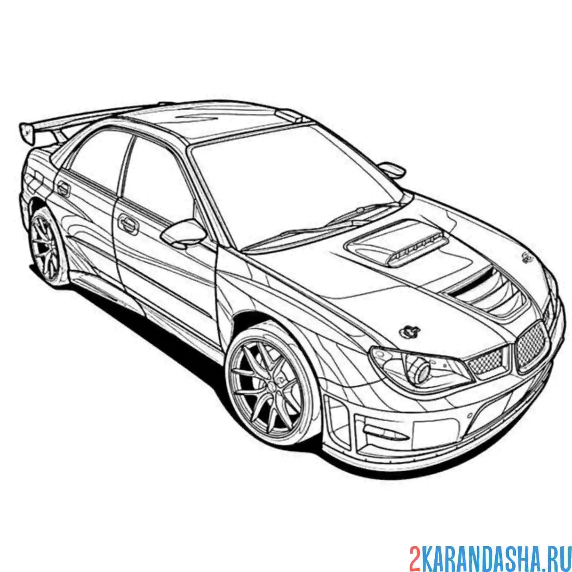 Раскраска крутая гоночная машина