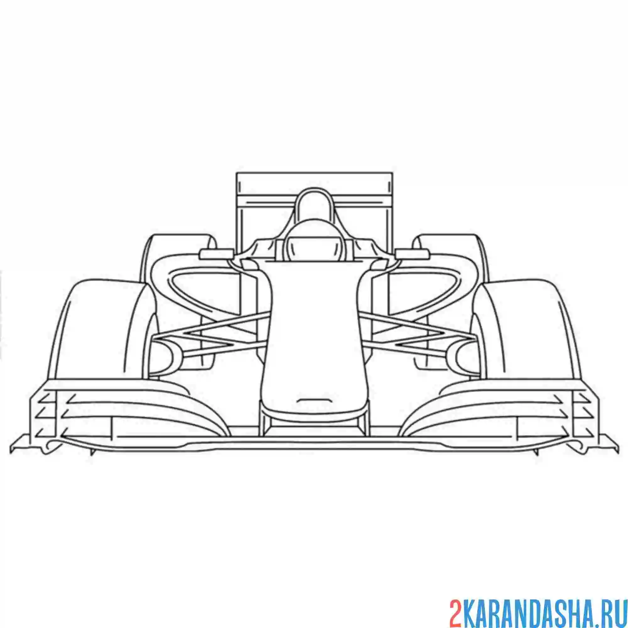 Раскраска настоящая гоночная машина