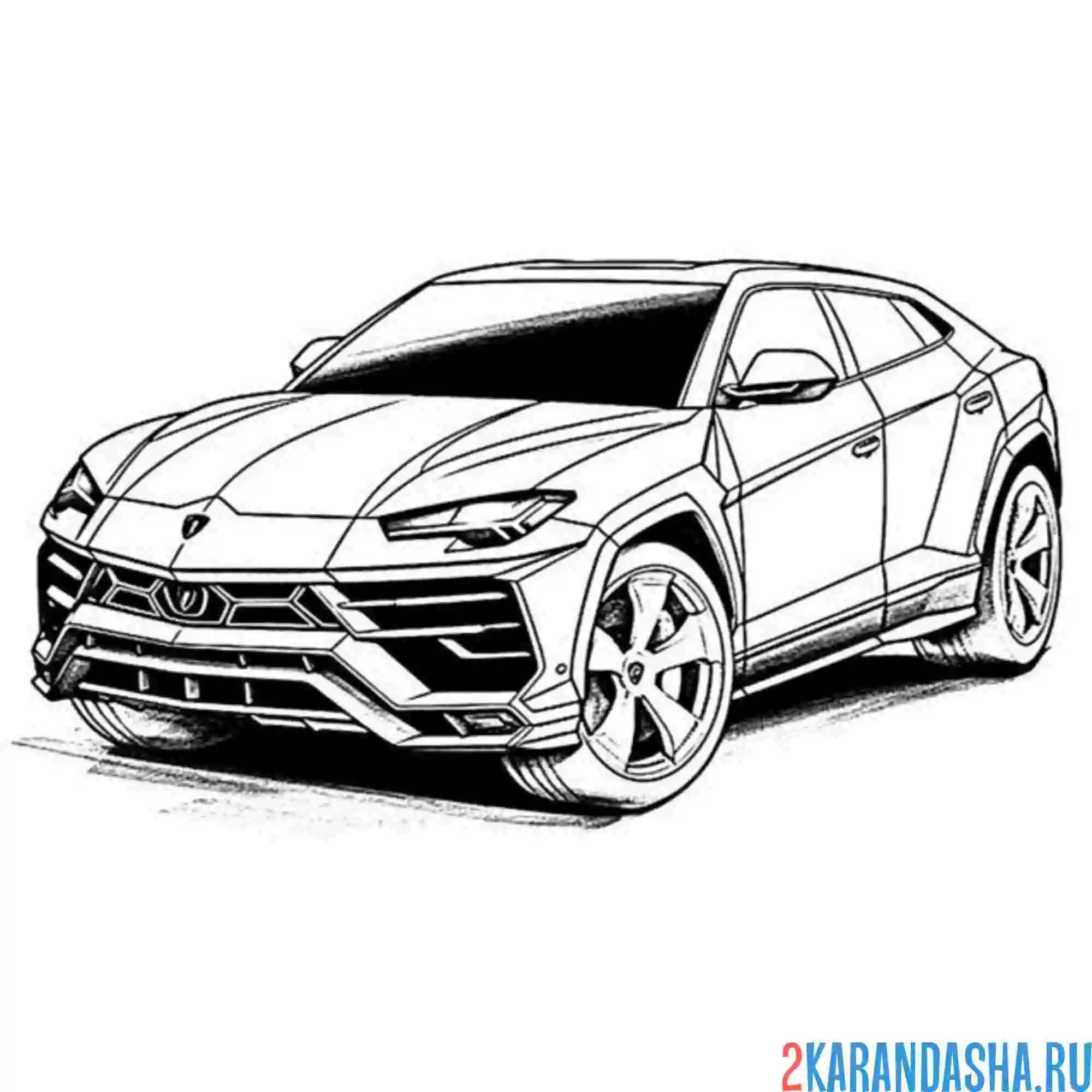 Раскраска ламборгини урус