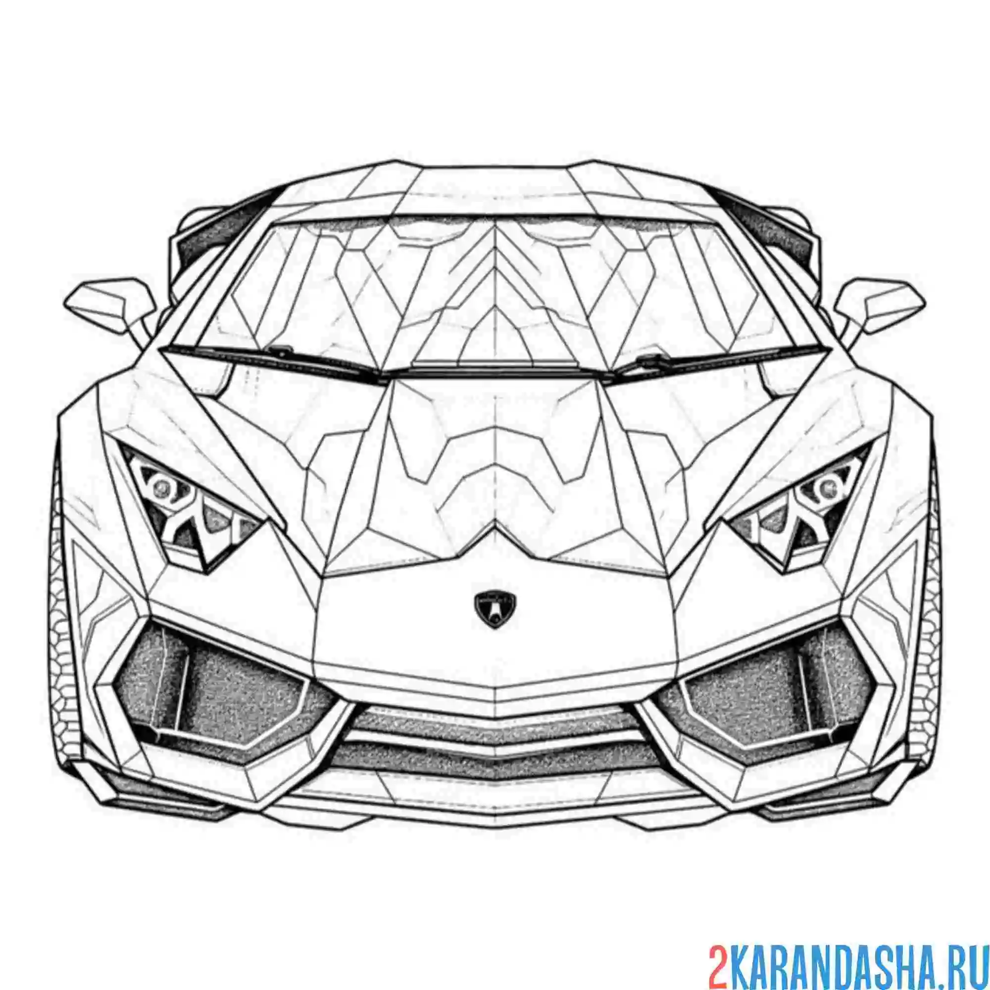 Раскраска футуристичная ламборгини