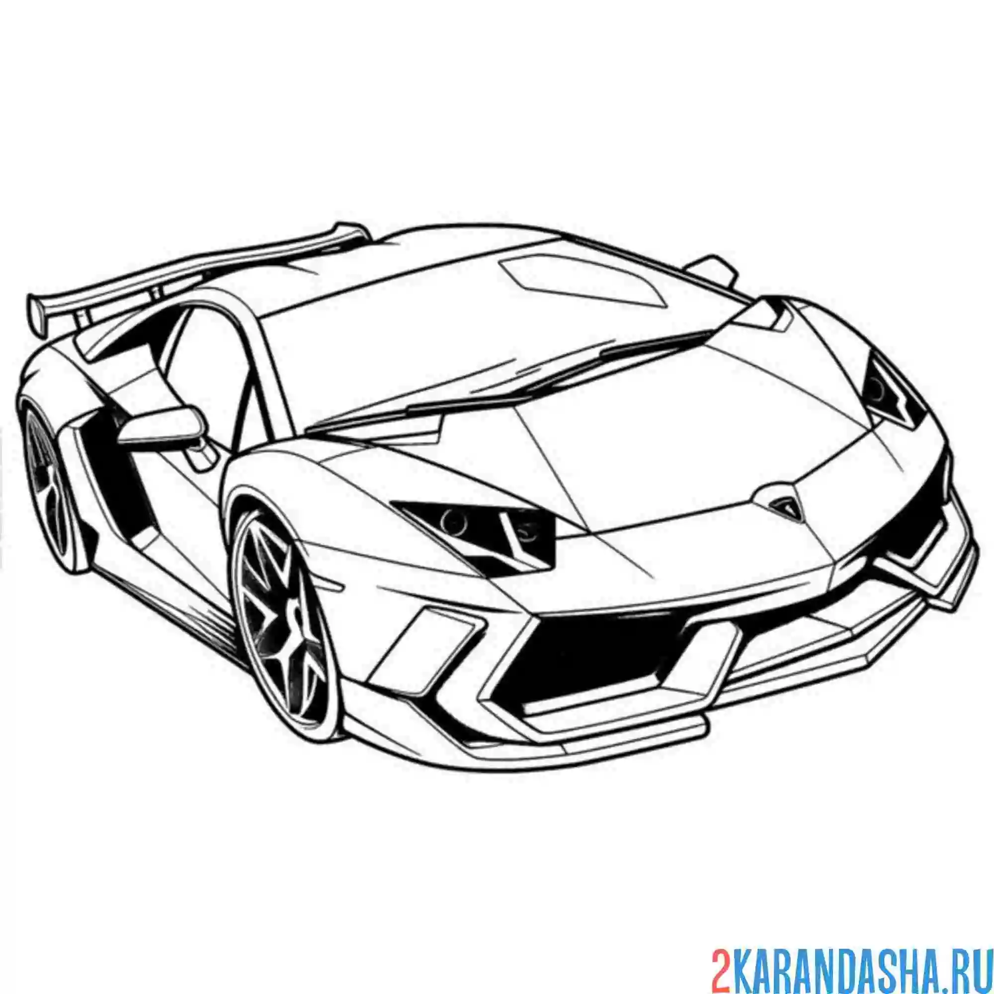 Раскраска ламборгини скорость