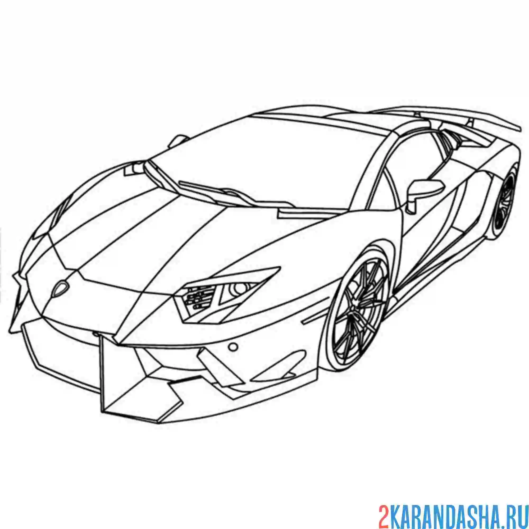 Раскраска lamborghini