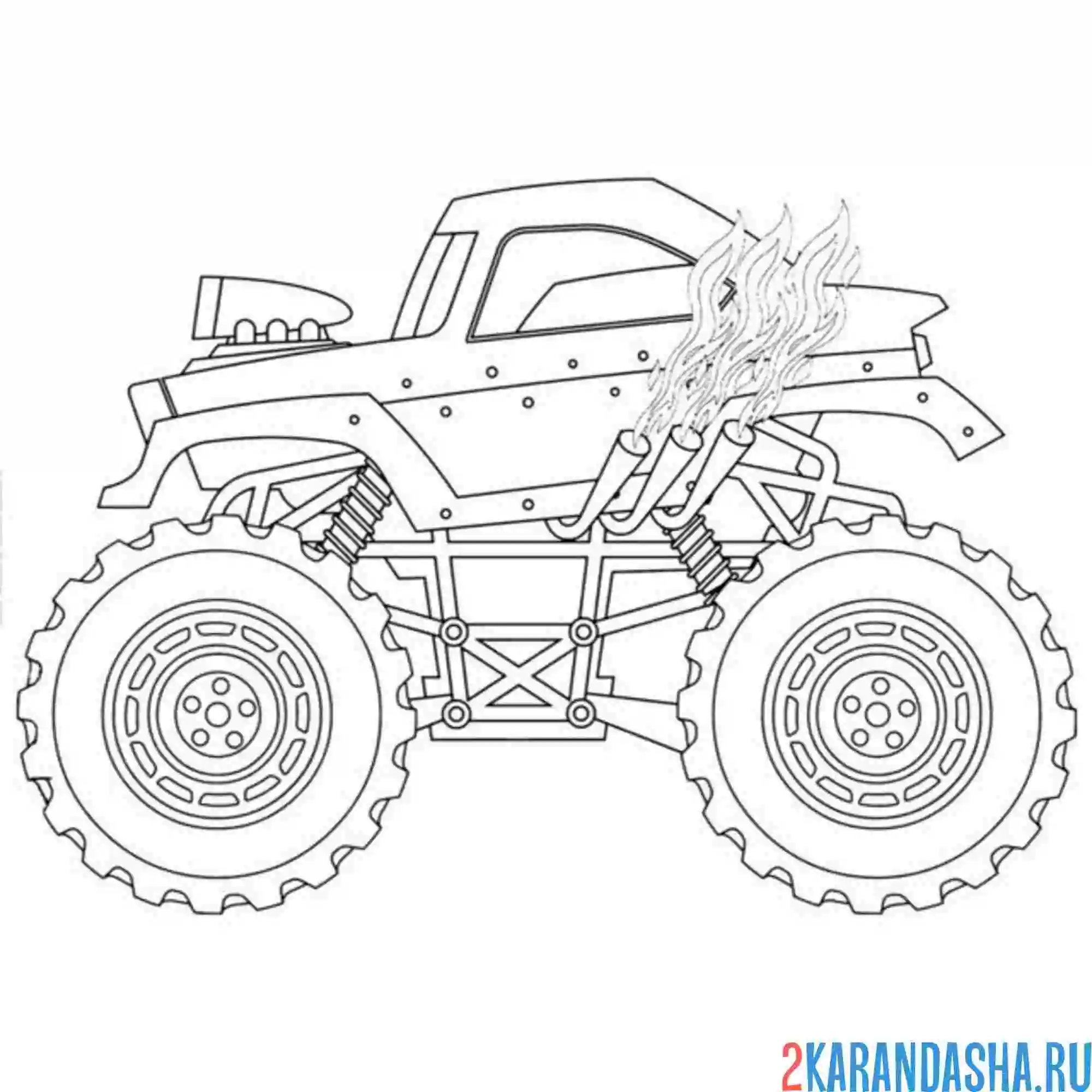 Раскраска монстр-трак апгерейд