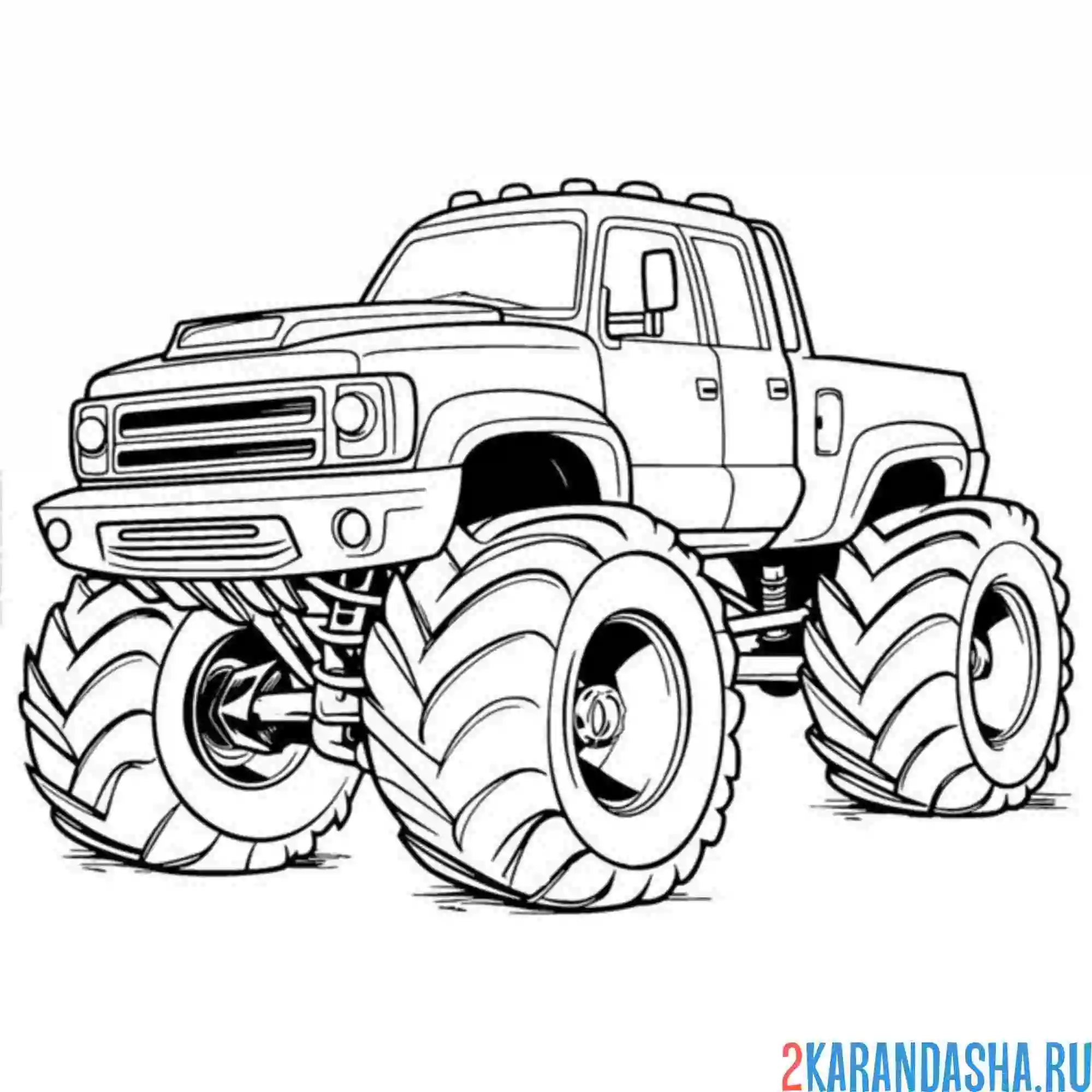 Раскраска монстр-трак самодел