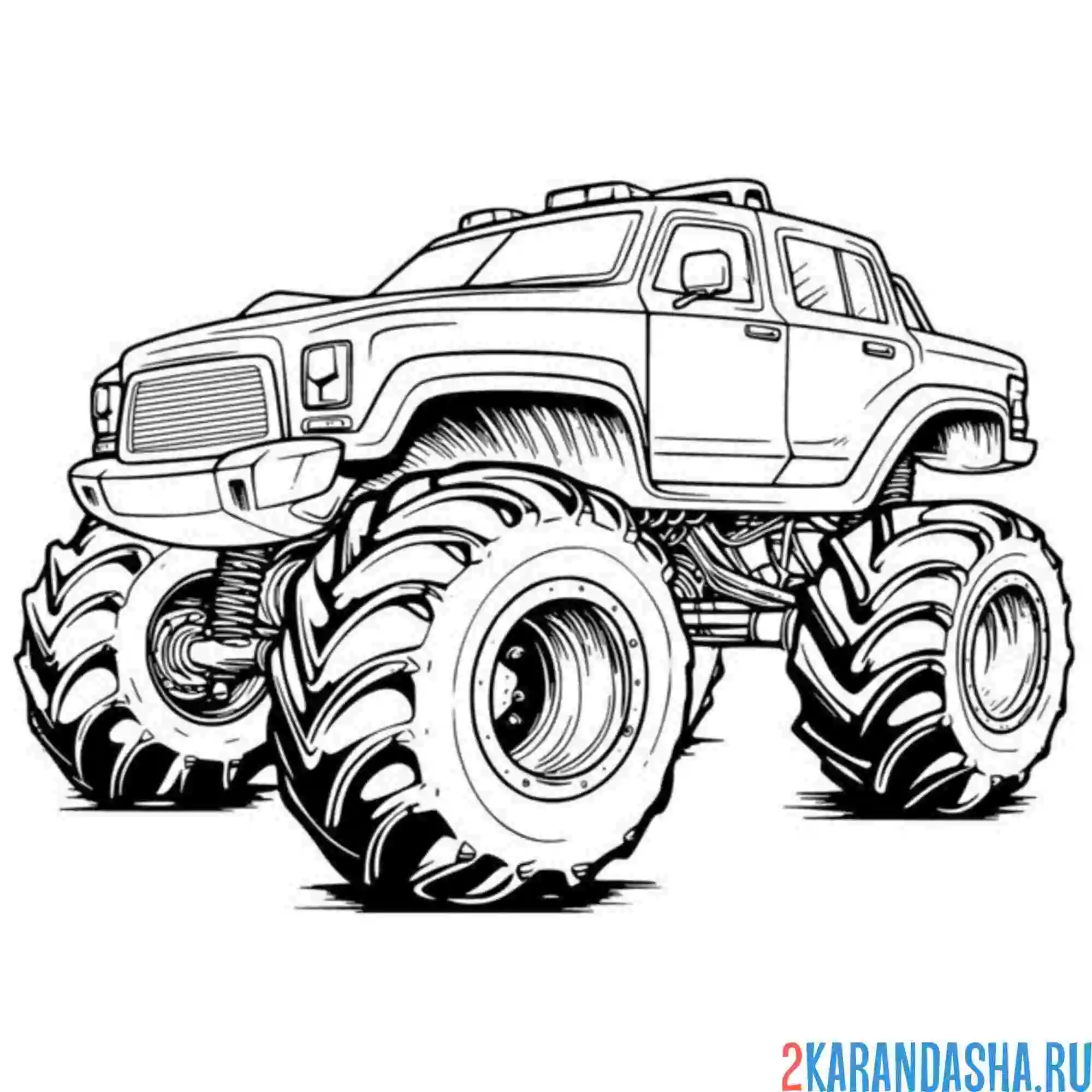 Раскраска монстр-трак обвес