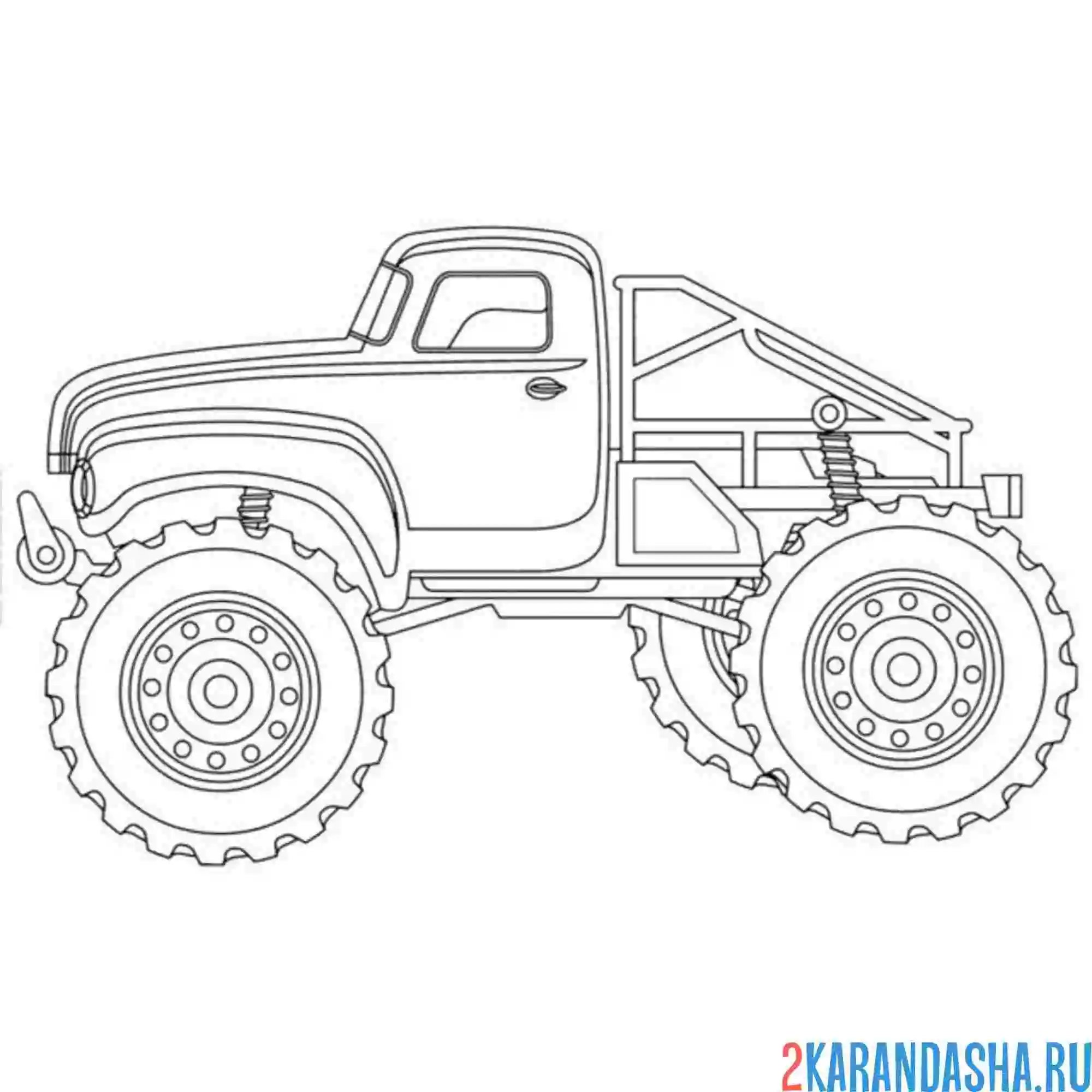 Раскраска монстр-трак небольшой
