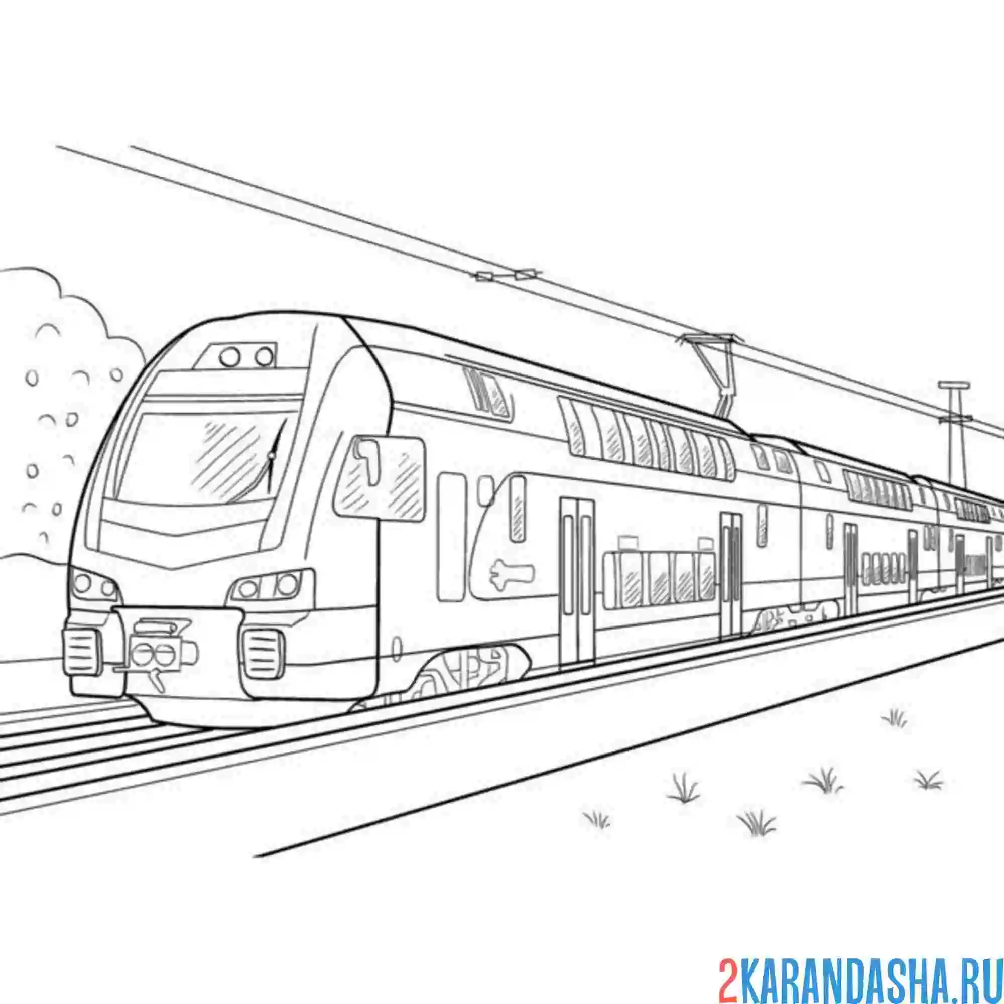 Раскраска электропоезд