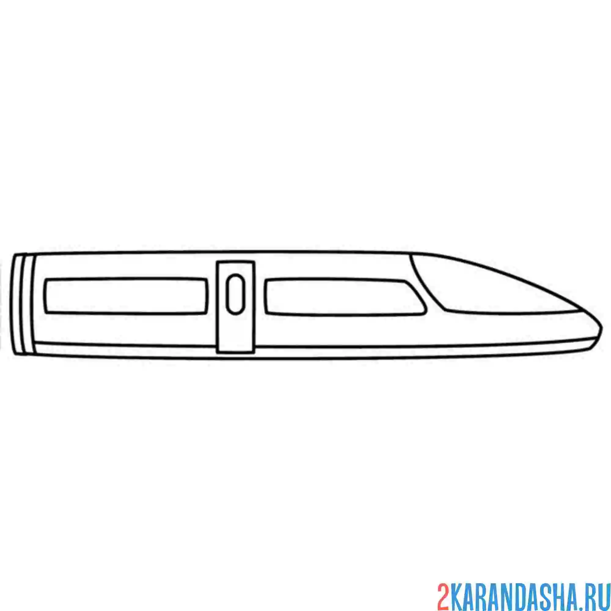 Раскраска скоростной вагон метро