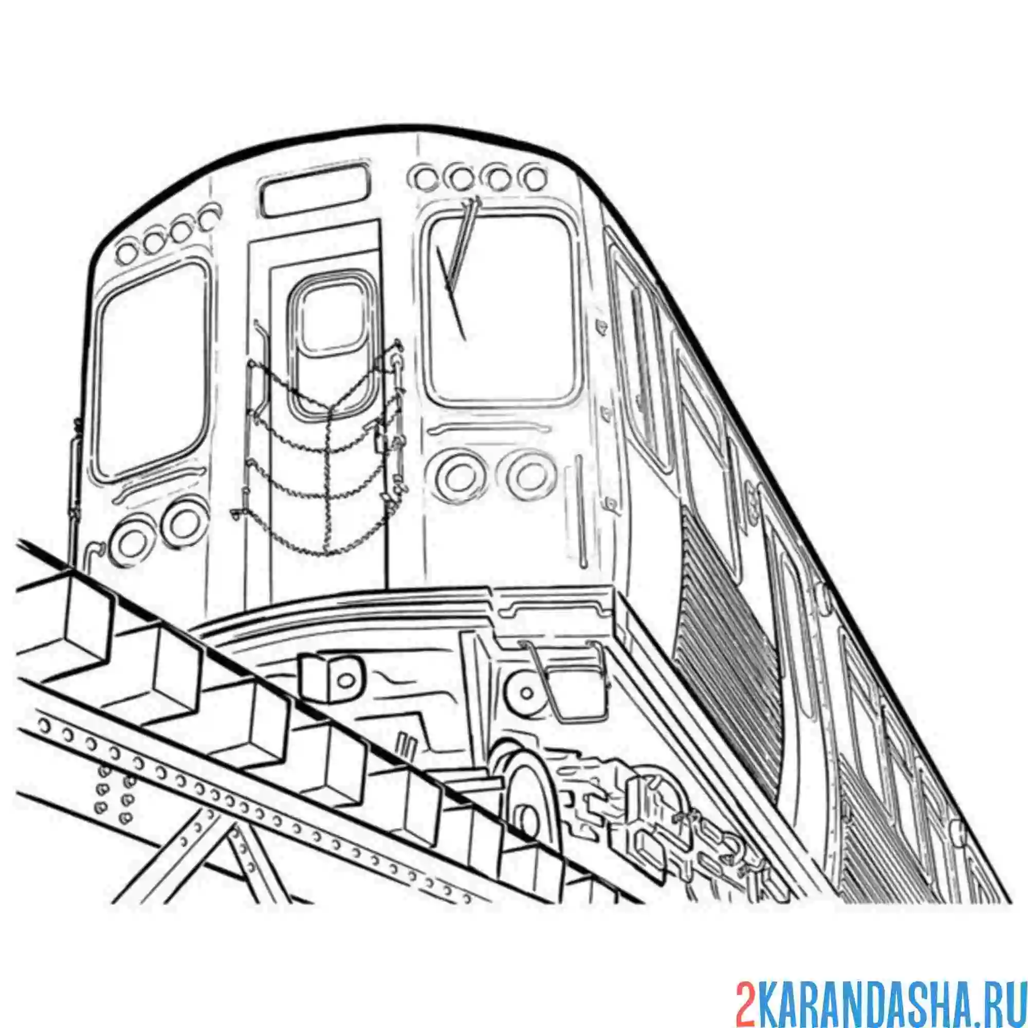 Раскраска метро на улице