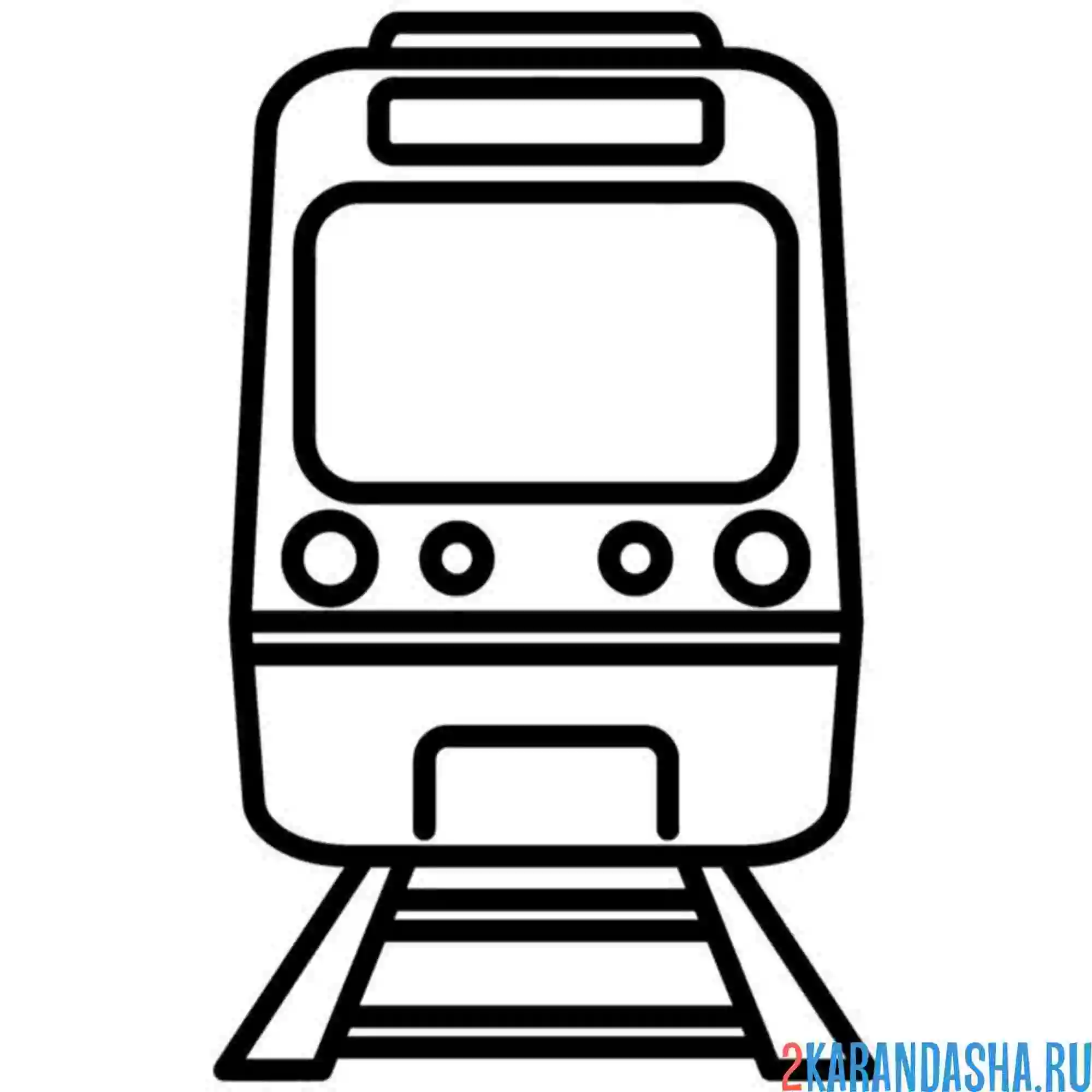 Раскраска поезд метро иконка