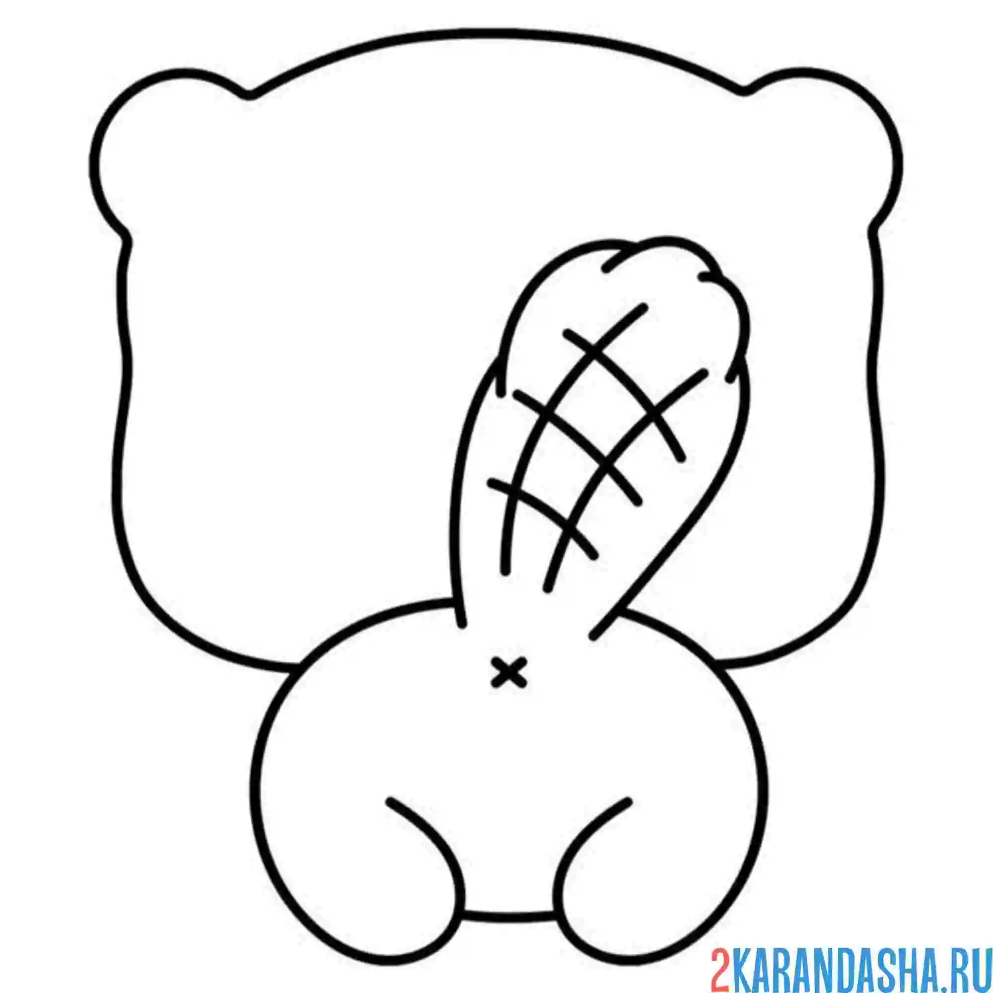 Раскраска бобр сзади