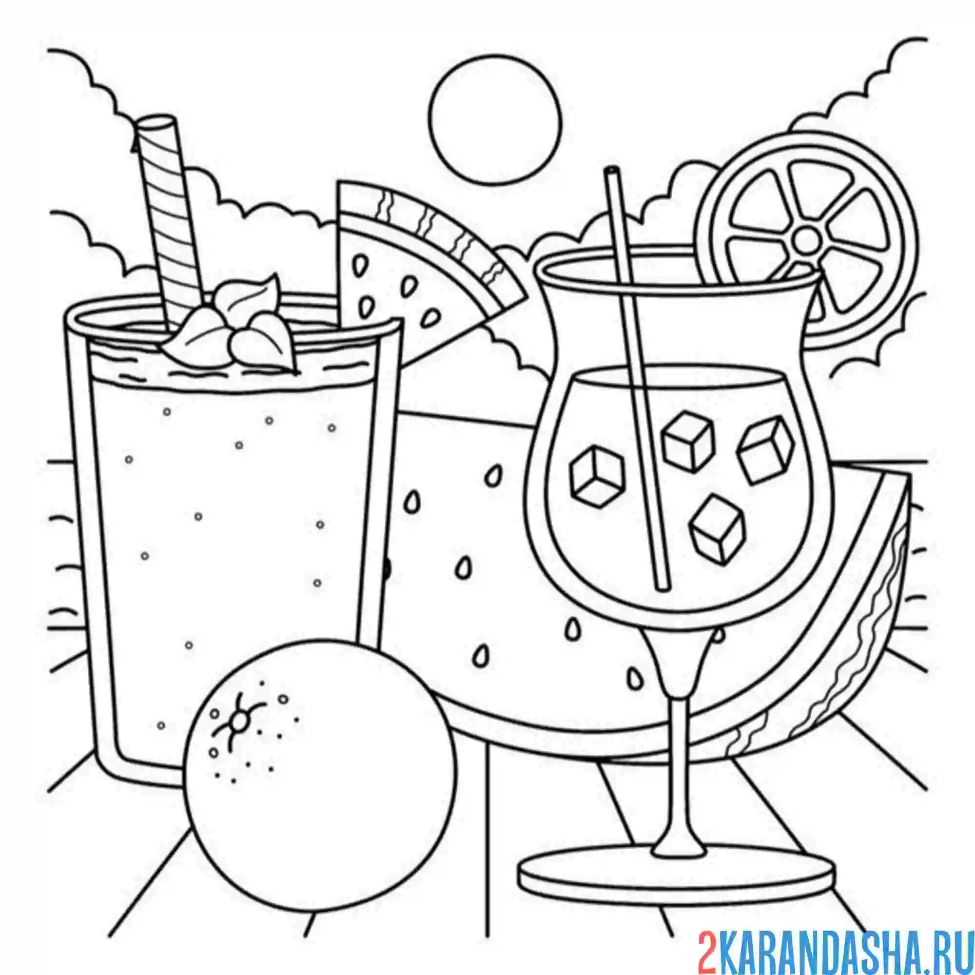 Раскраска морская тематика