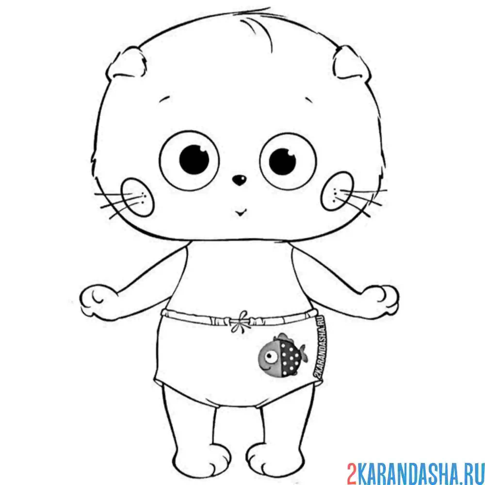 Раскраска басик в трусиках
