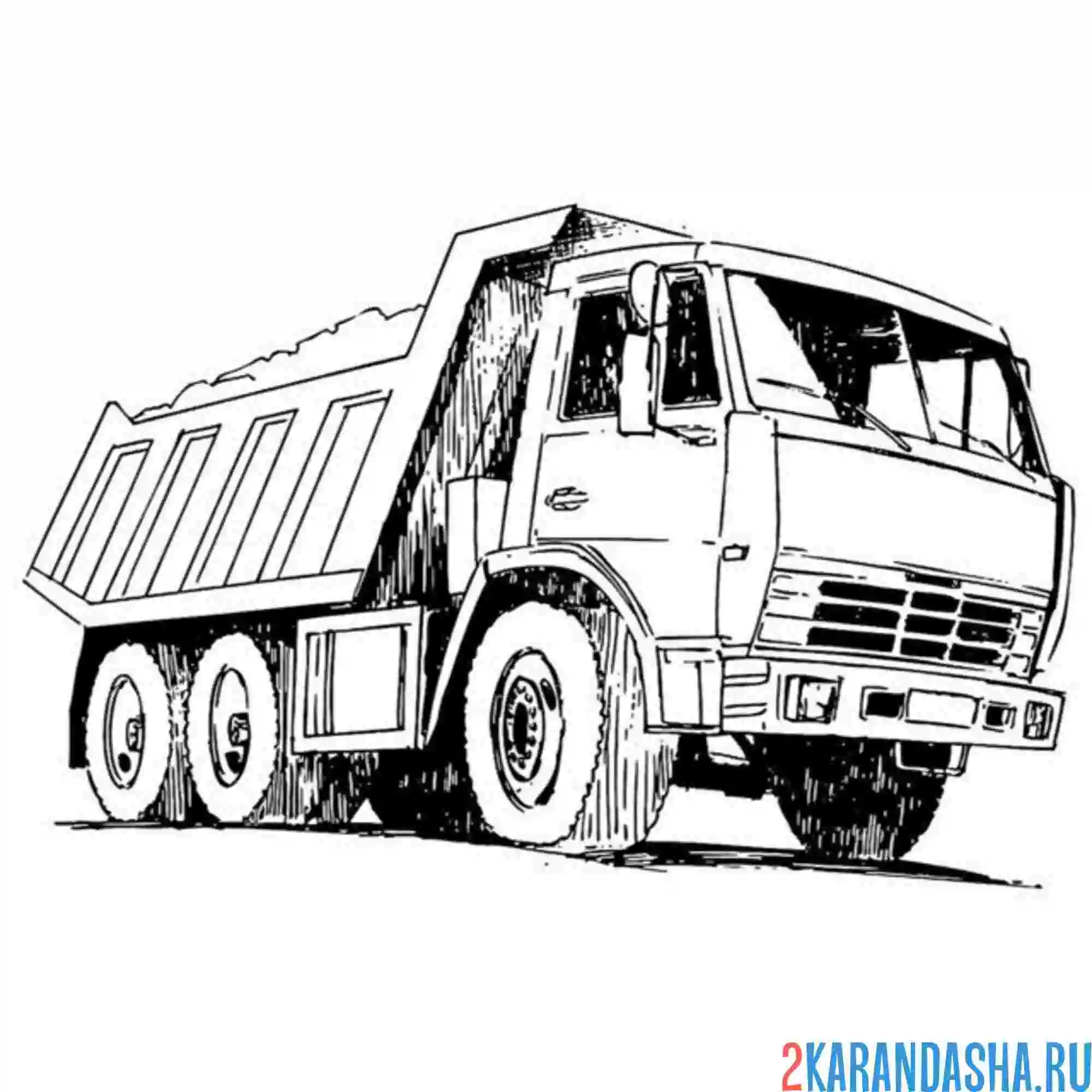 Раскраска грузовой камаз