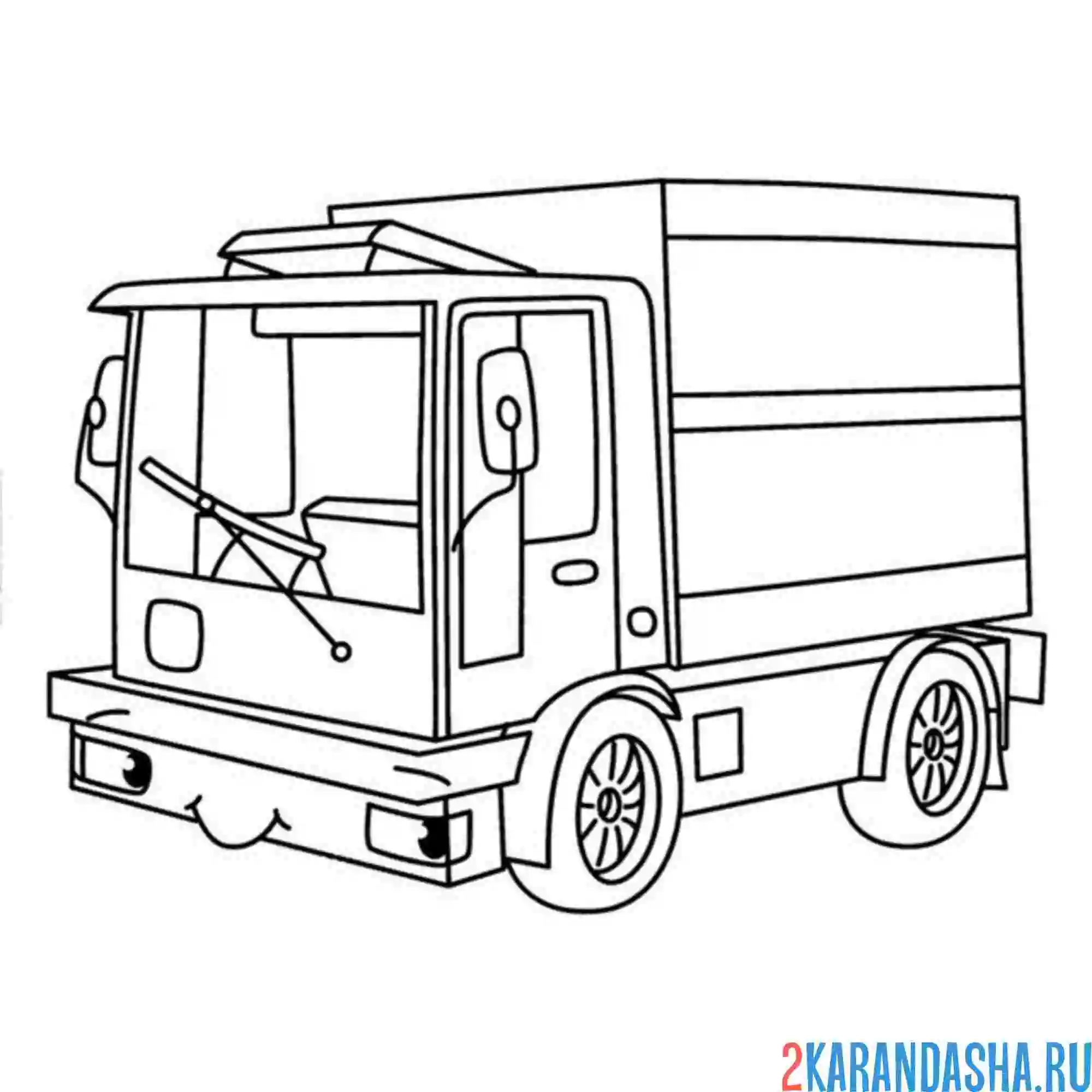 Раскраска малыш грузовичок